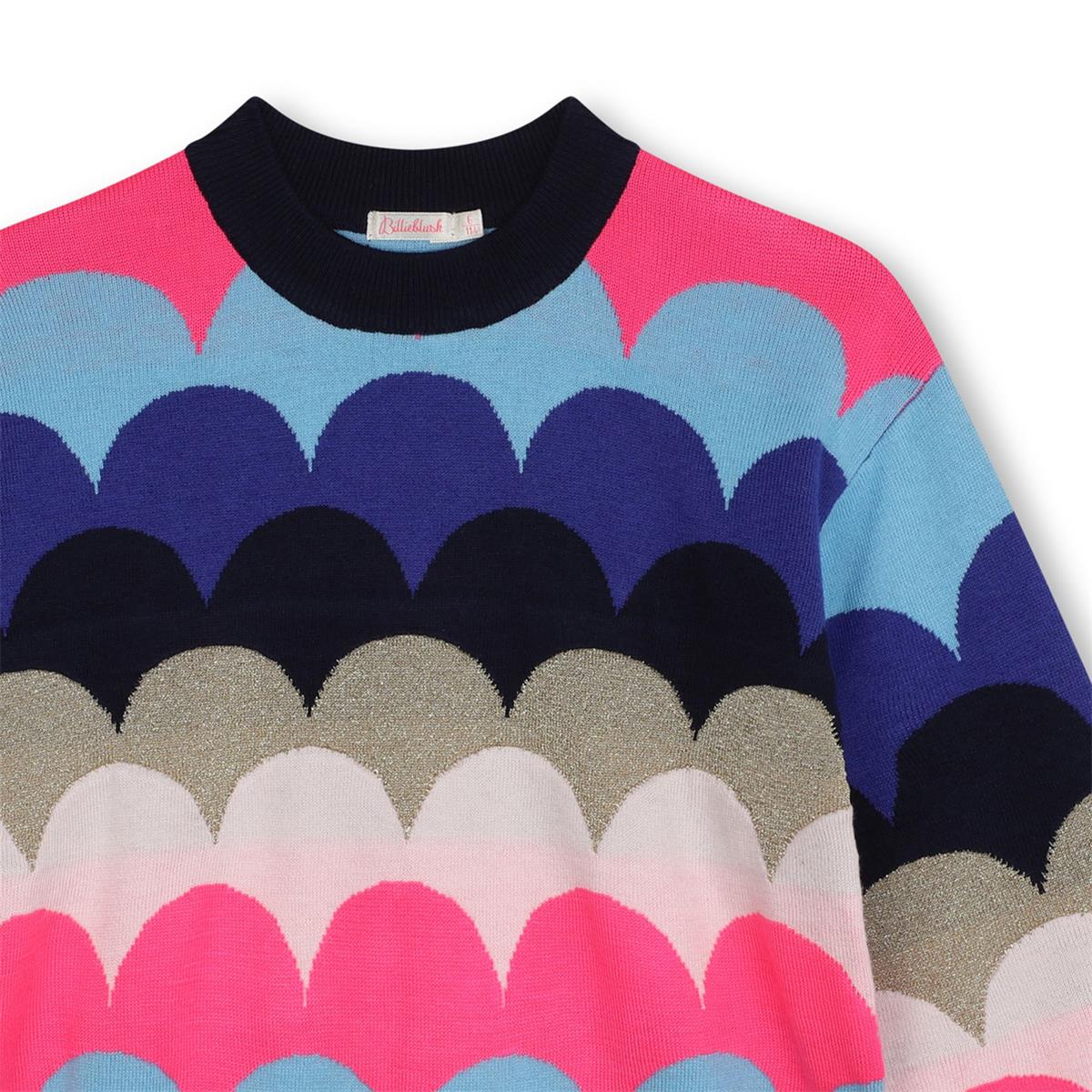 Girls Multicolor Knit Sweater