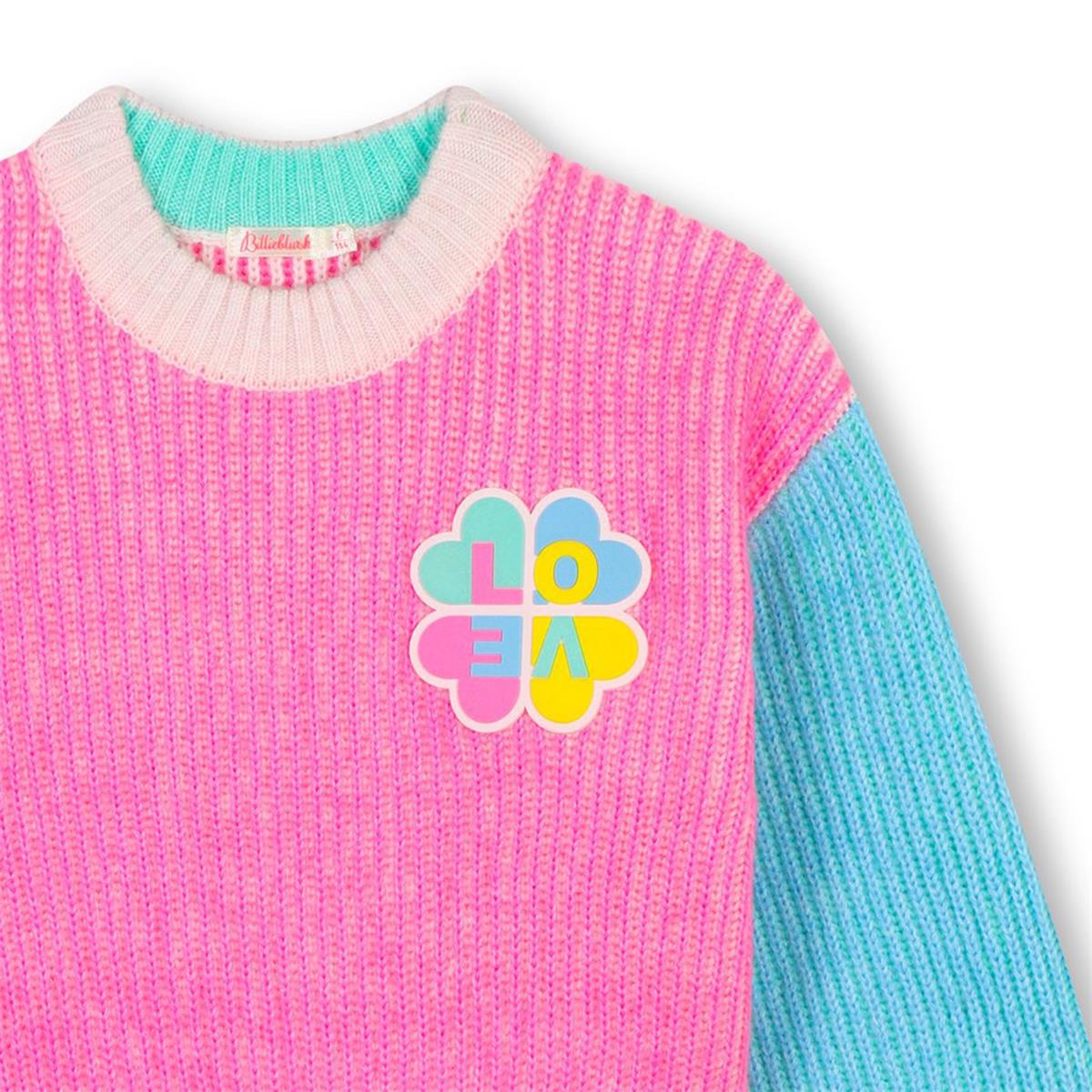 Girls Multicolor Knit Dress