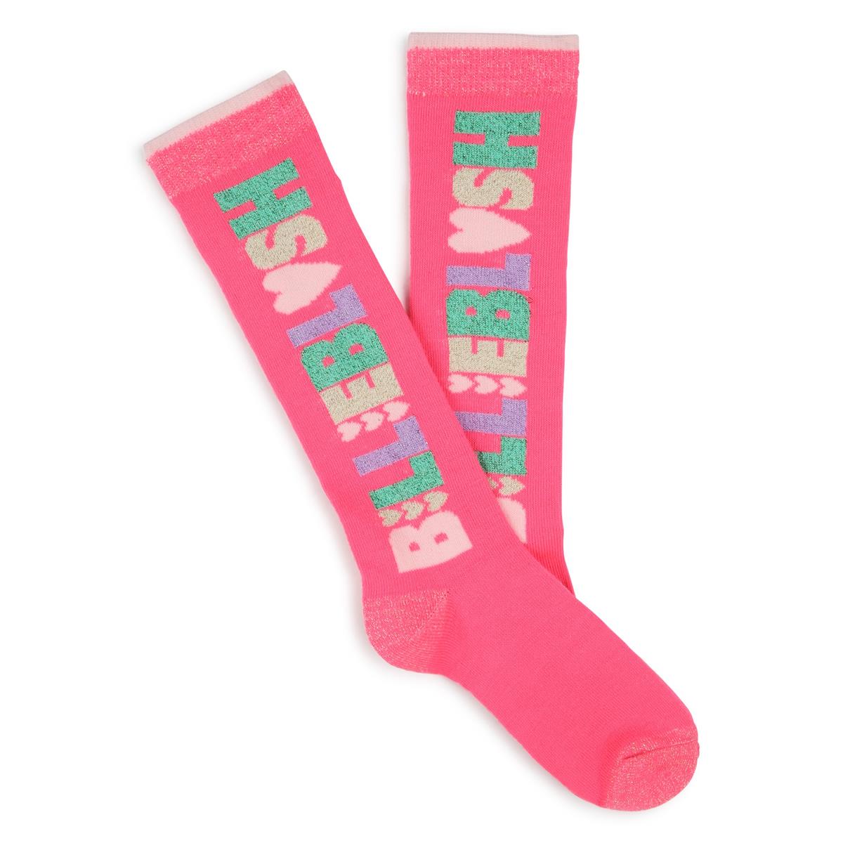 Girls Pink Cotton Socks Set(2 Pack)