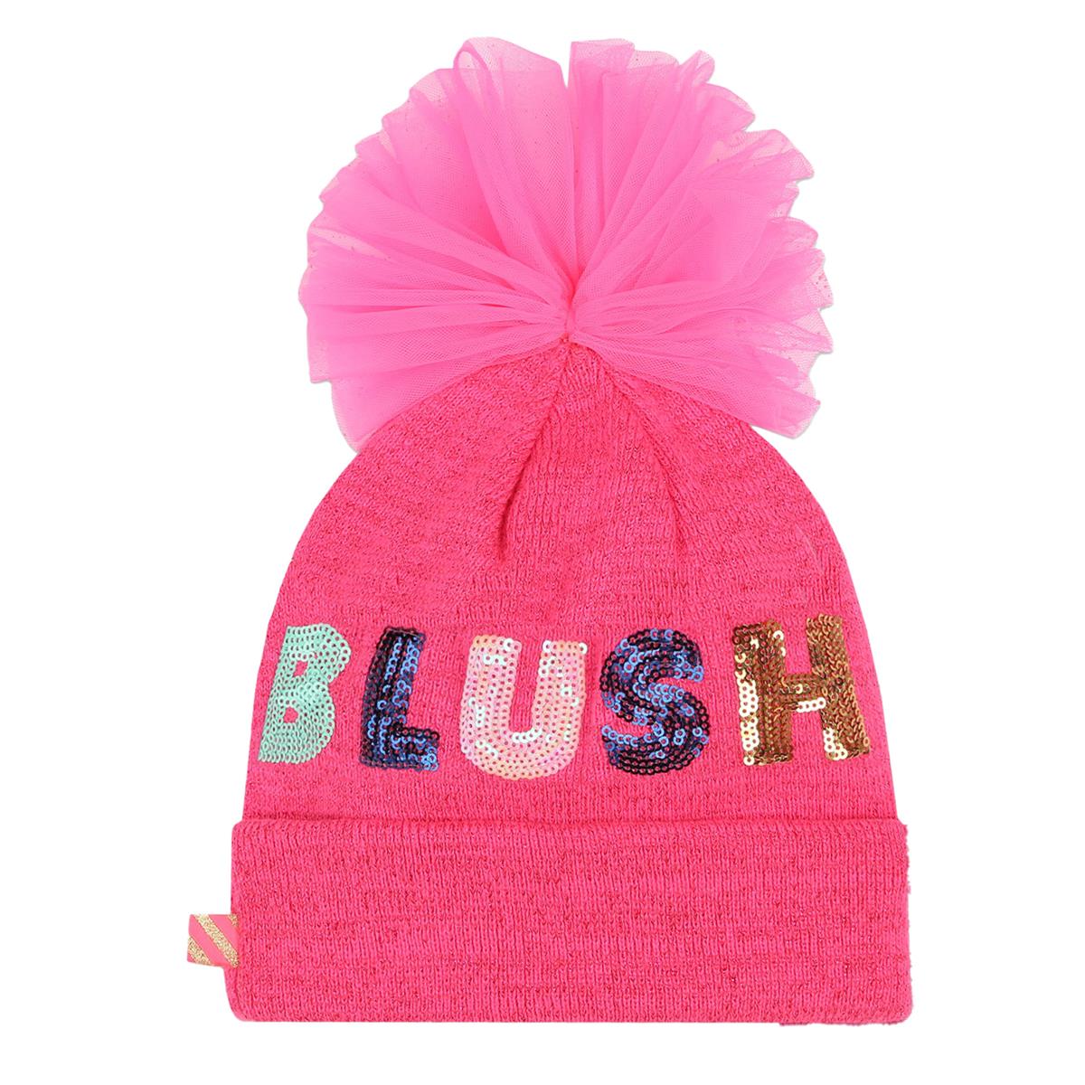 Girls Bright Pink Hat & Scarf Set