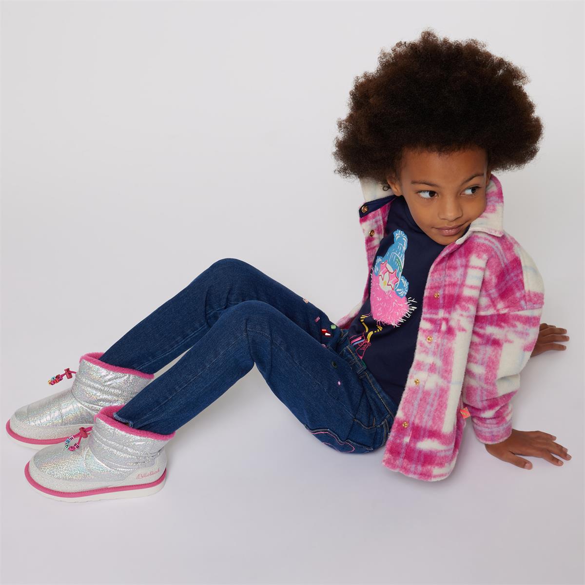 Girls Pink Check Shirt