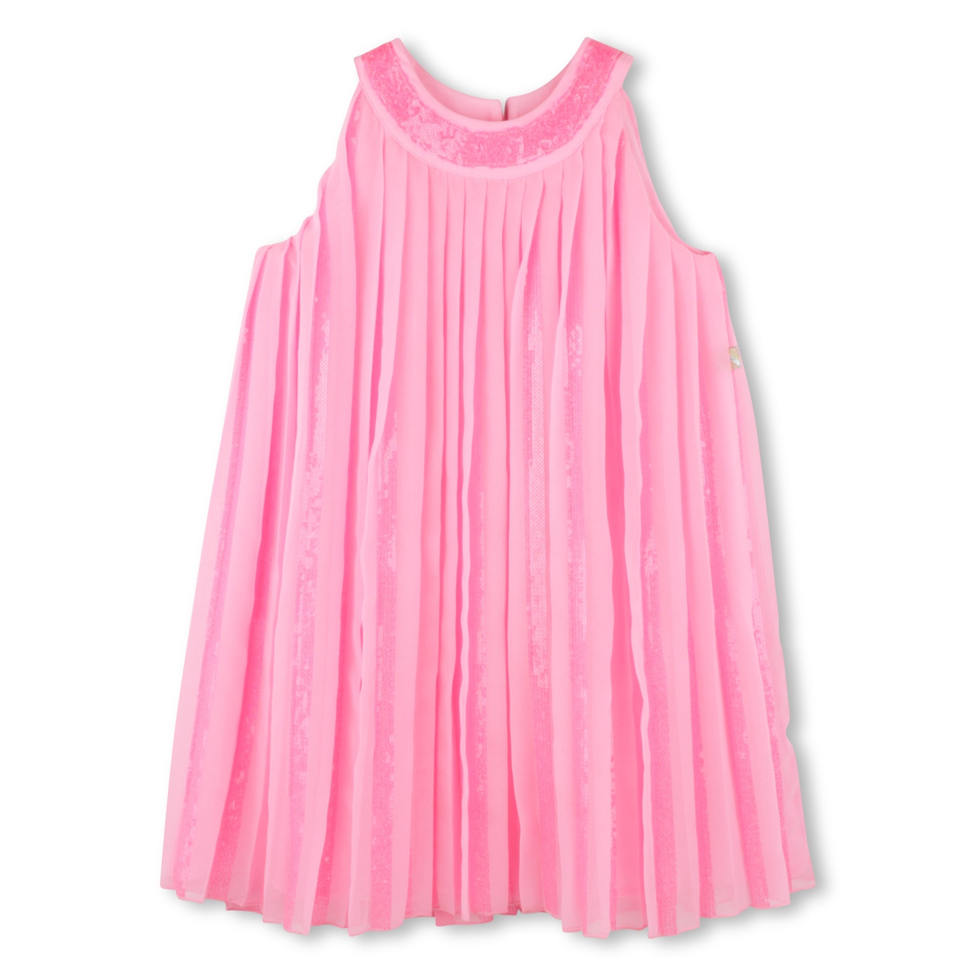 Girls Pink Pleated Dress