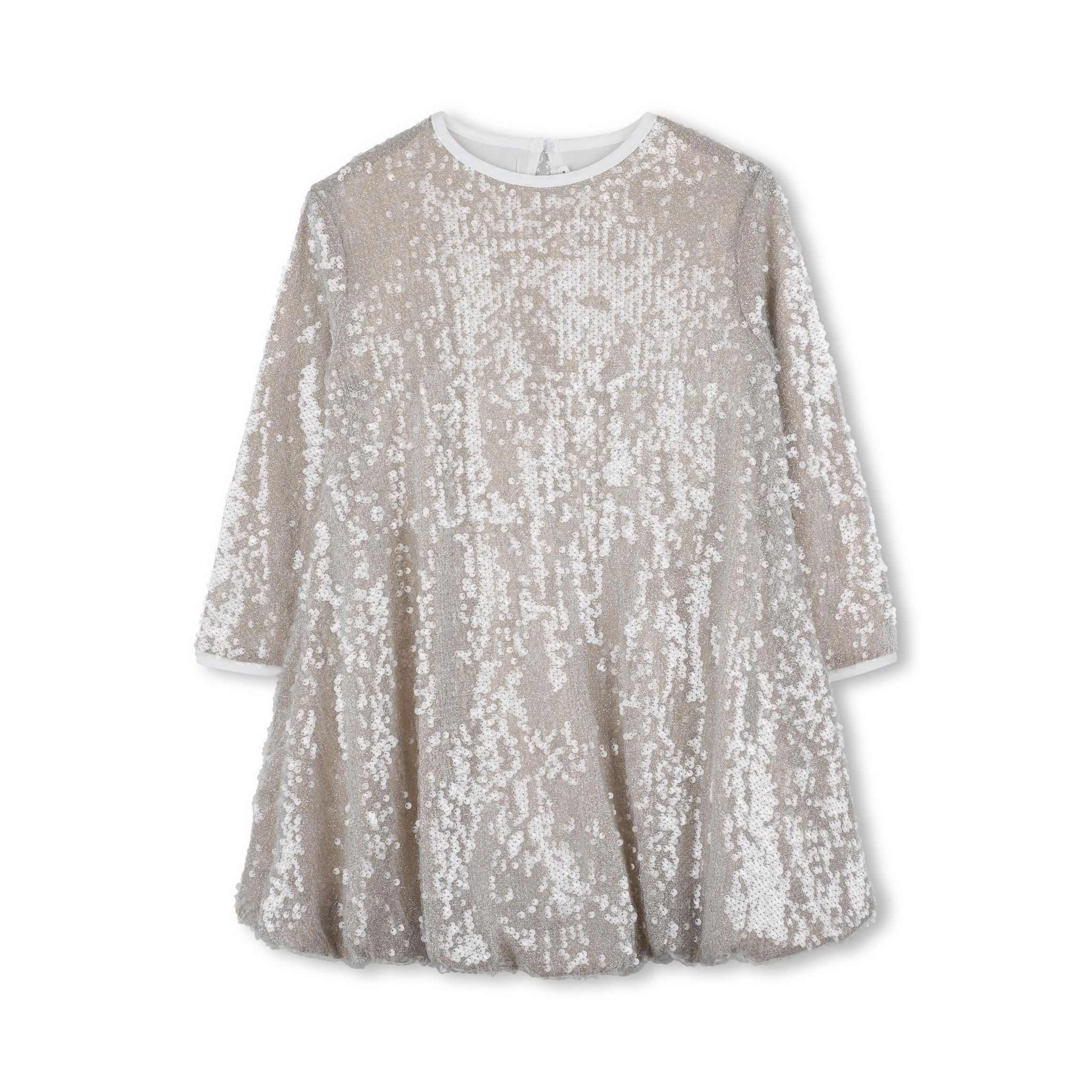 Girls Champange Sequin Dress