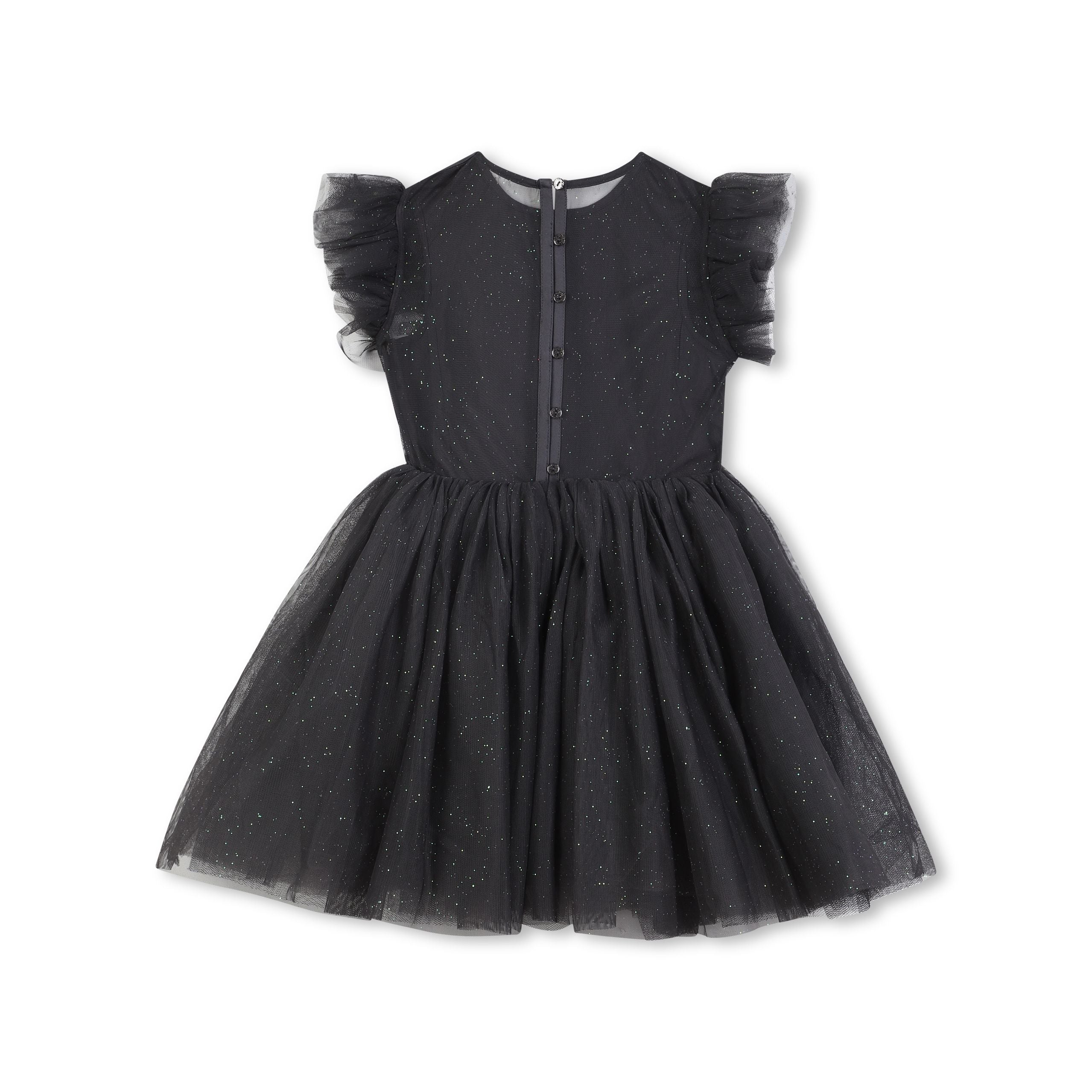 Girls Dark Grey Tulle Dress