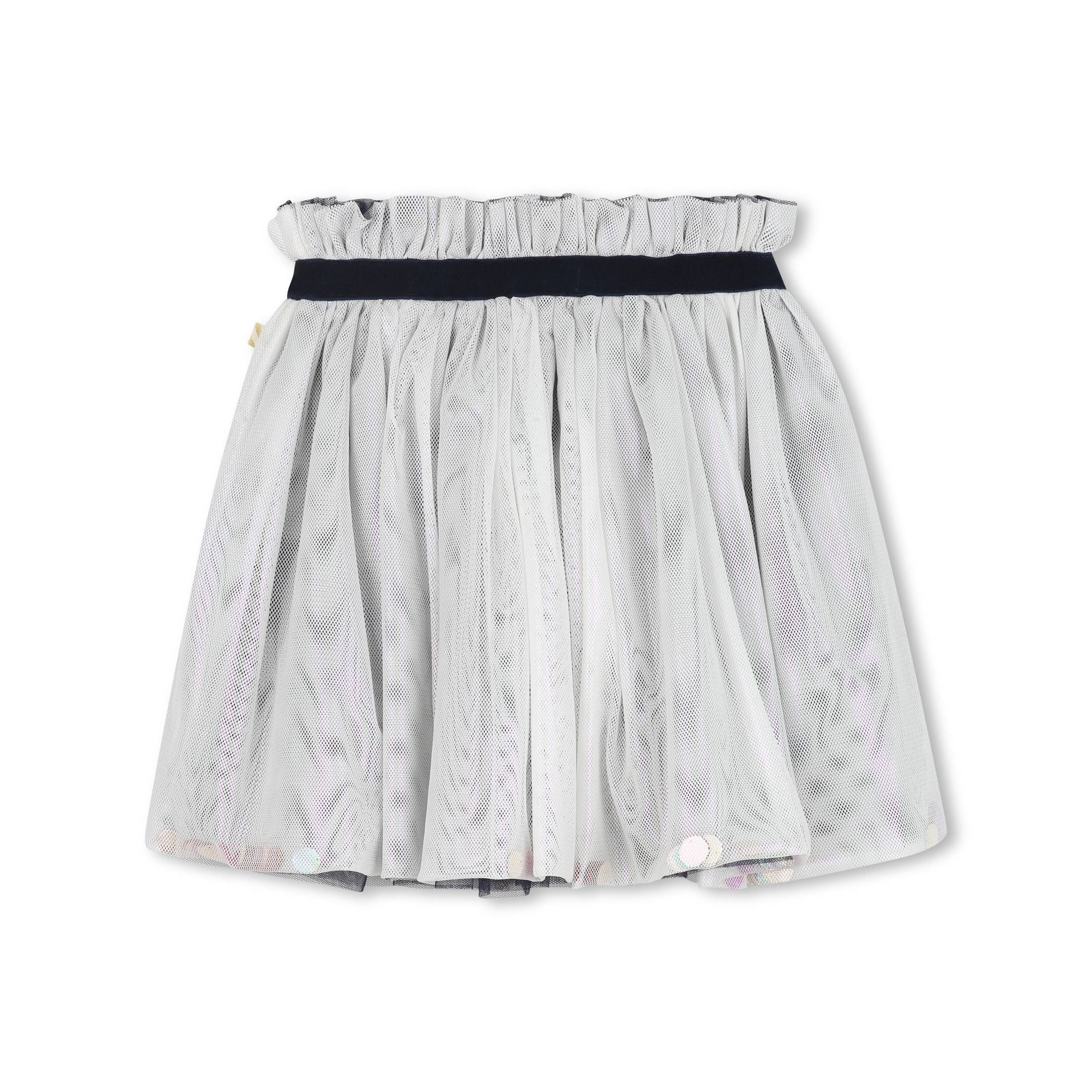 Girls Silver Tulle Skirt