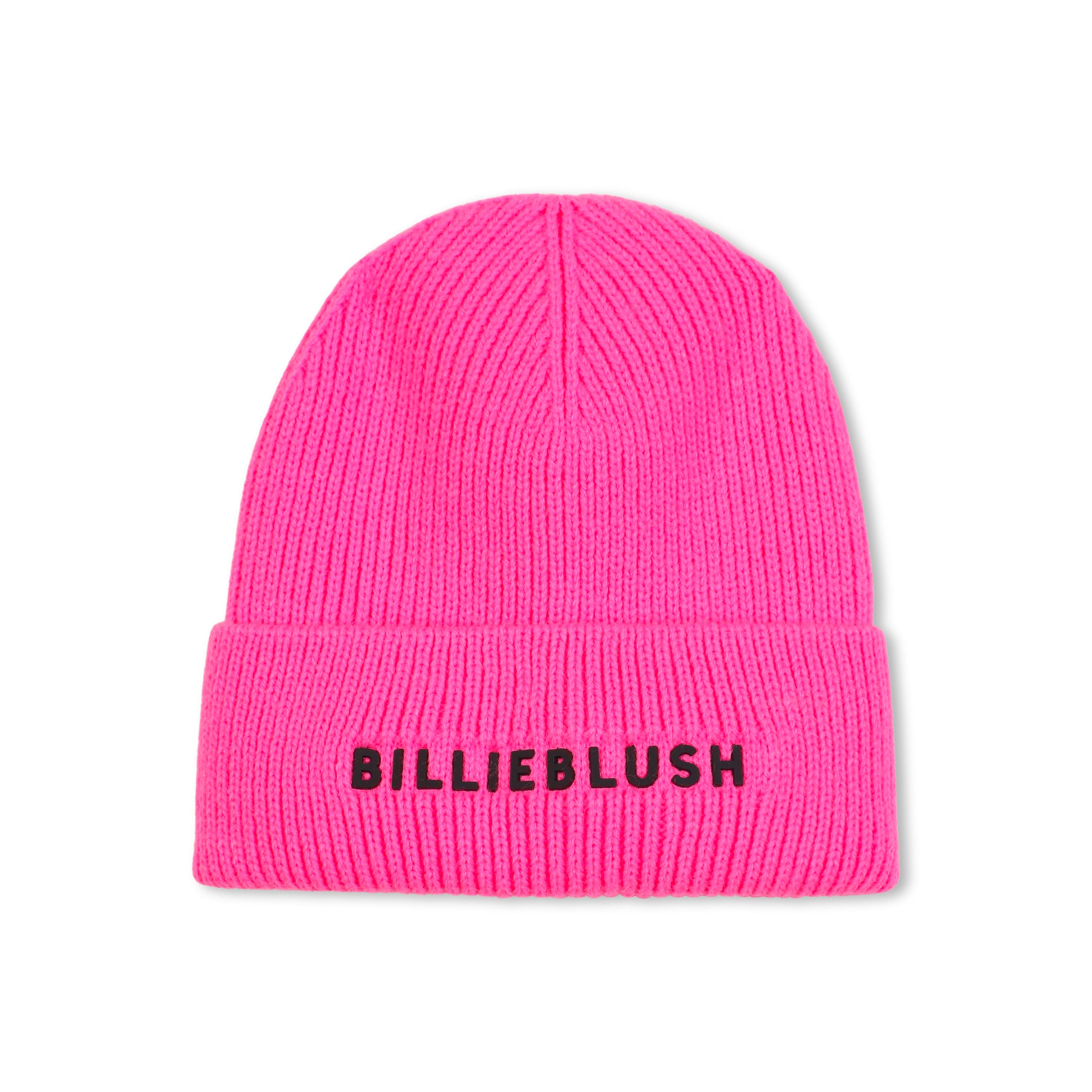 Girls Bright Pink Logo Knit Hat