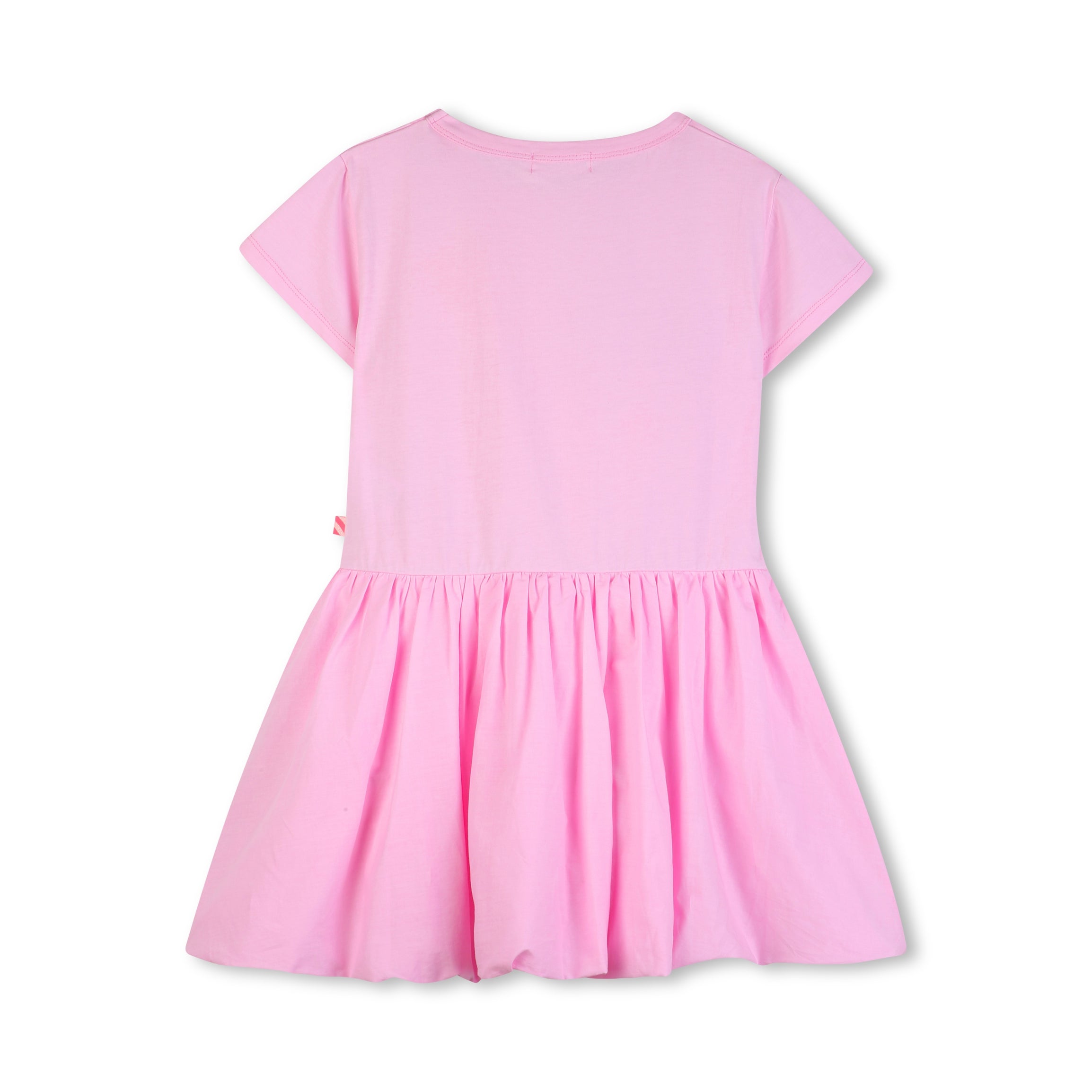 Girls Pink Printed Cotton Dress