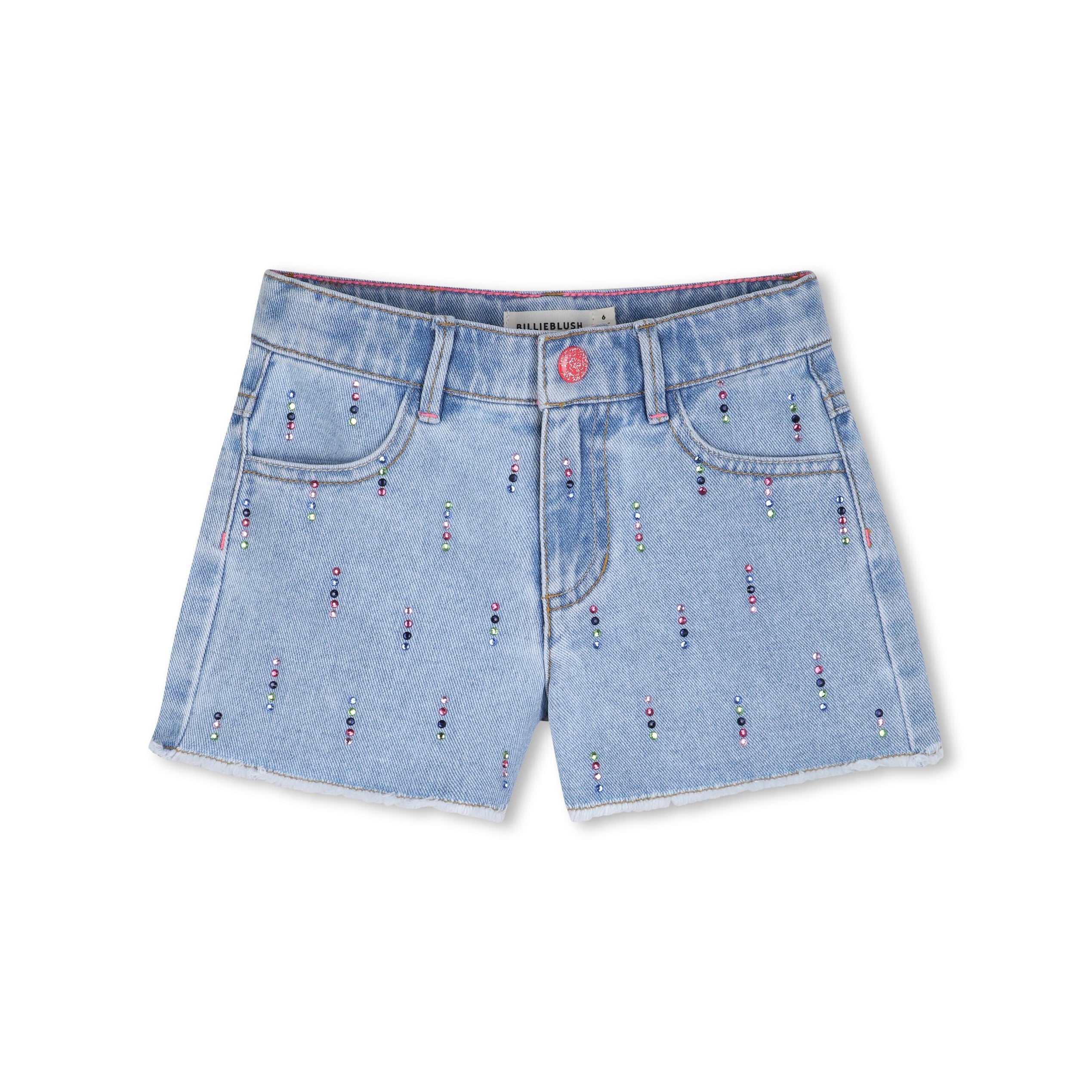 Girls Light Blue Denim Shorts