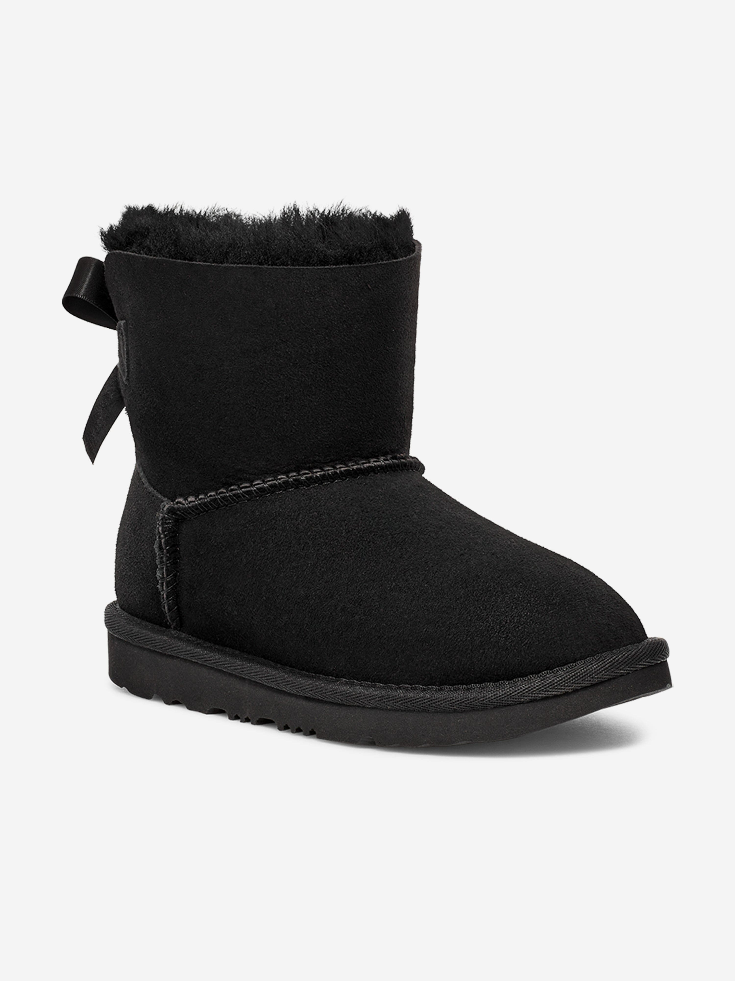 UGG Girls Mini Bailey Bow II Boots in Black