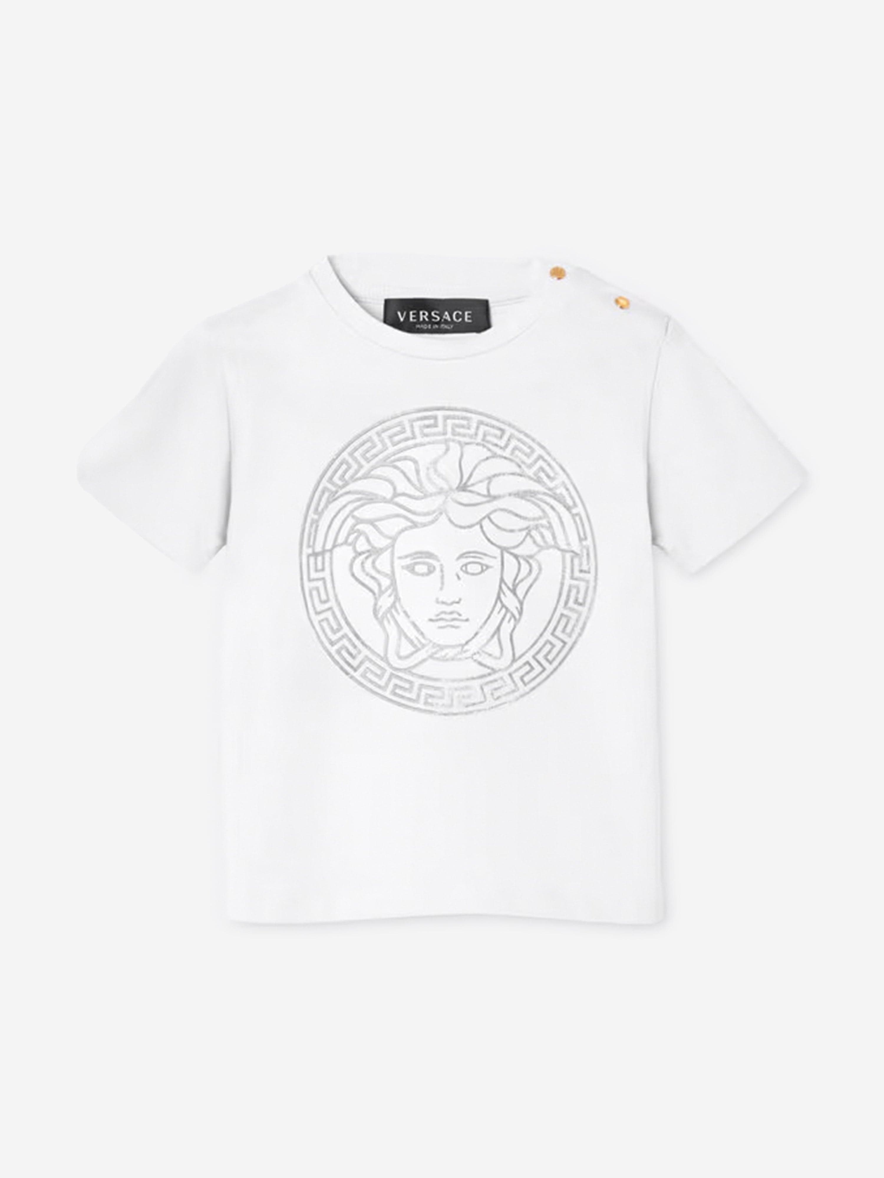 Versace Baby Medusa Logo T-Shirt in White