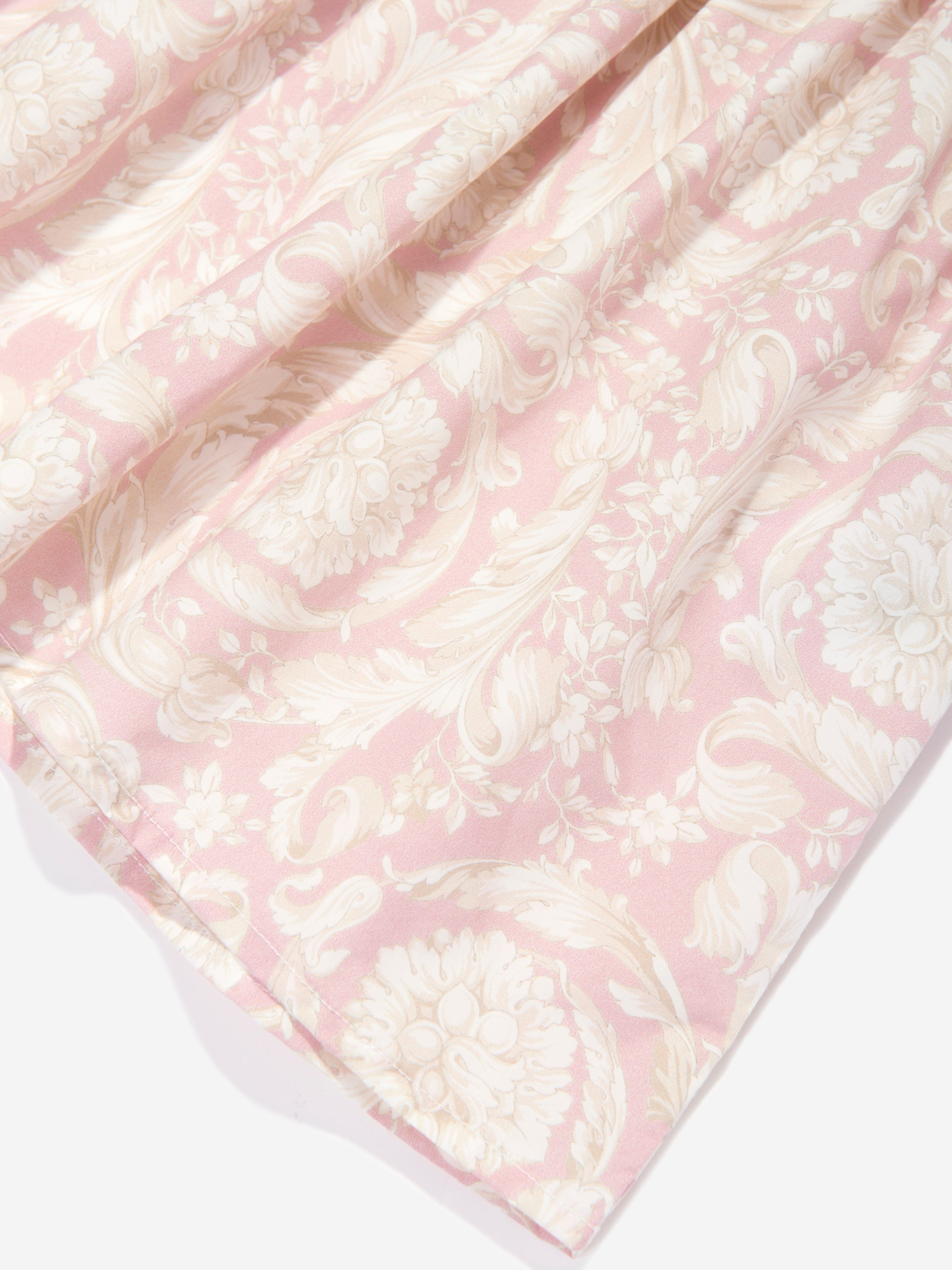 Versace Girls Barocco Jersey Dress in Pink