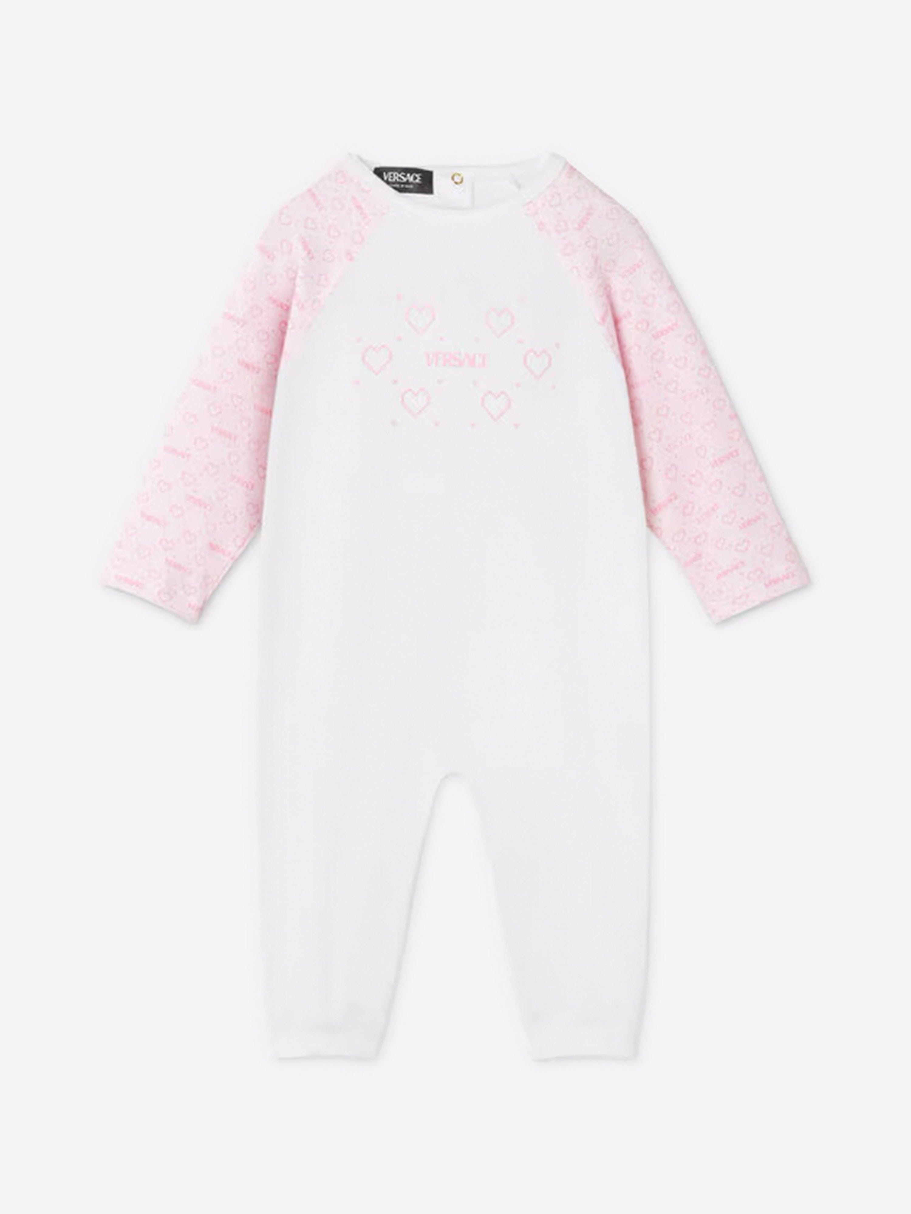Versace Baby Girls All Hearts Romper in White