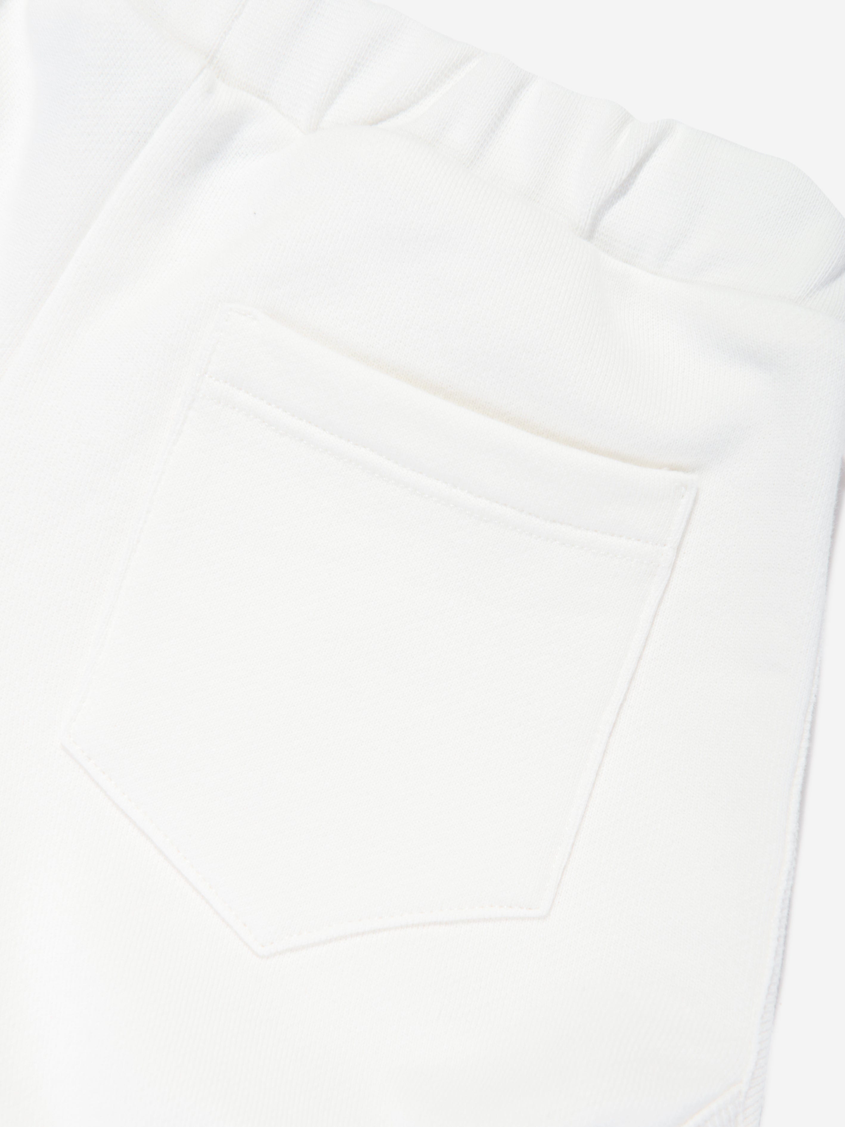 Versace Girls Embroidered Logo Shorts in White