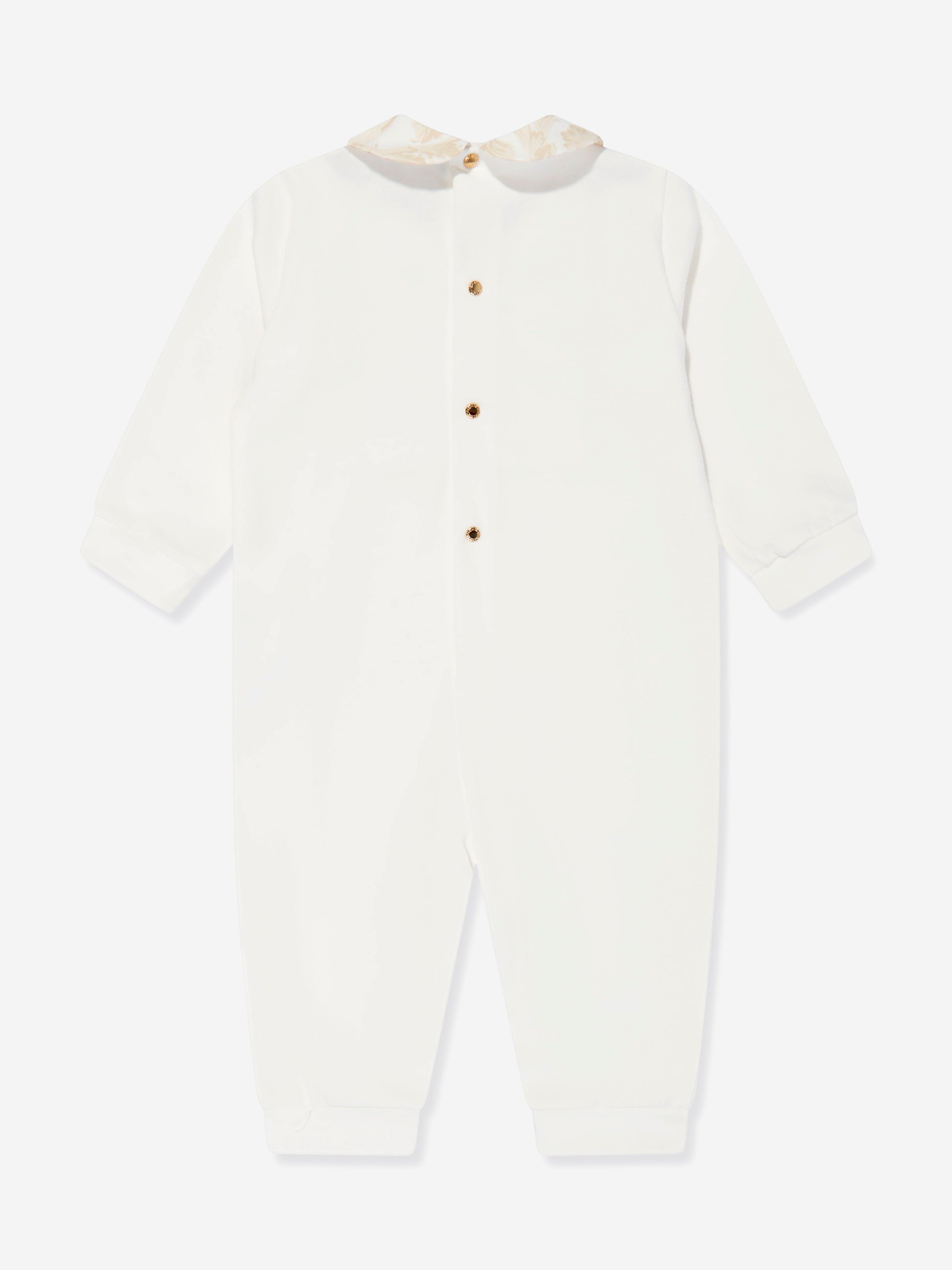 Versace Baby Barocco Romper in White
