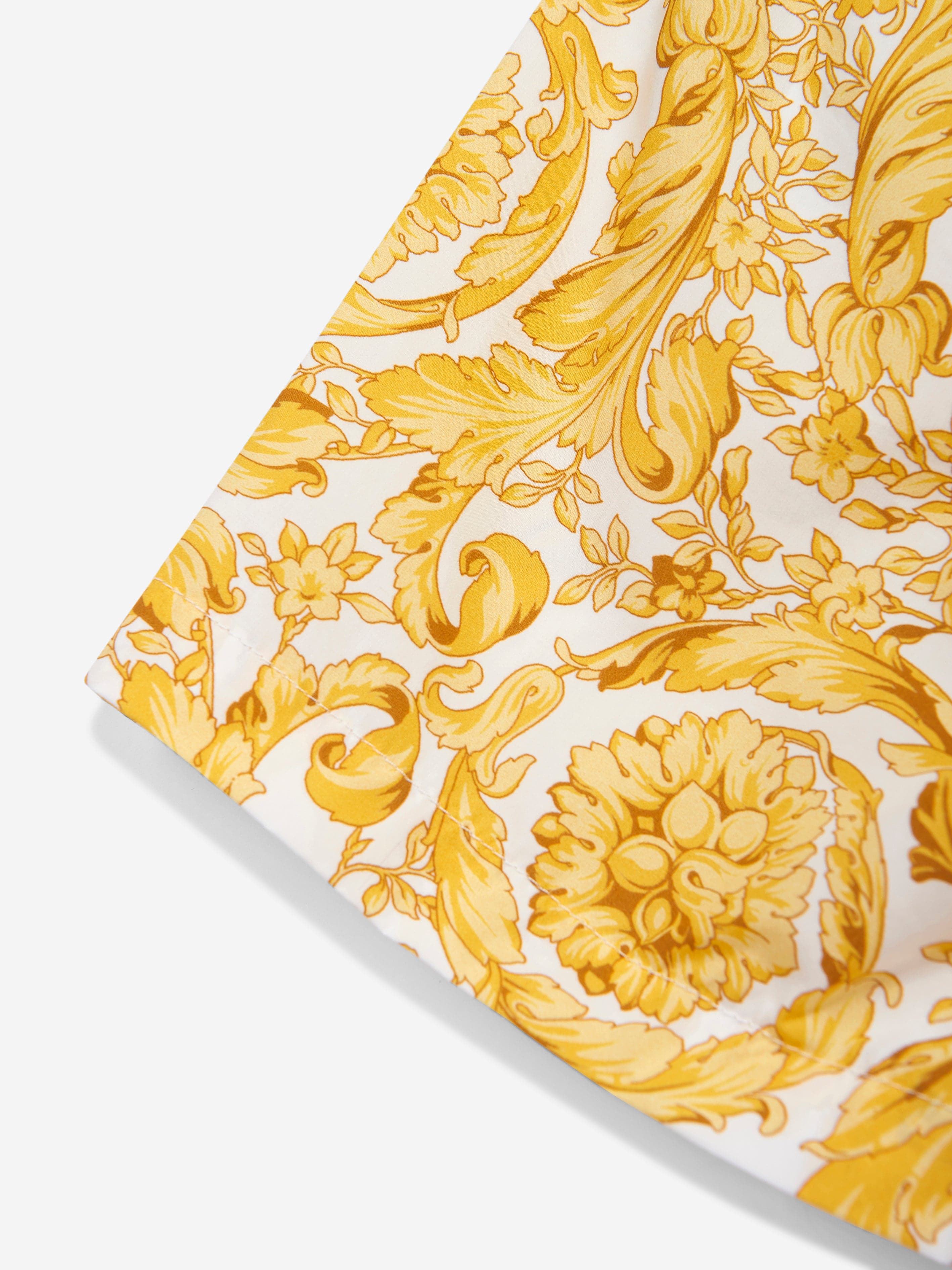 Versace Baby Barocco Print Shorts in Gold