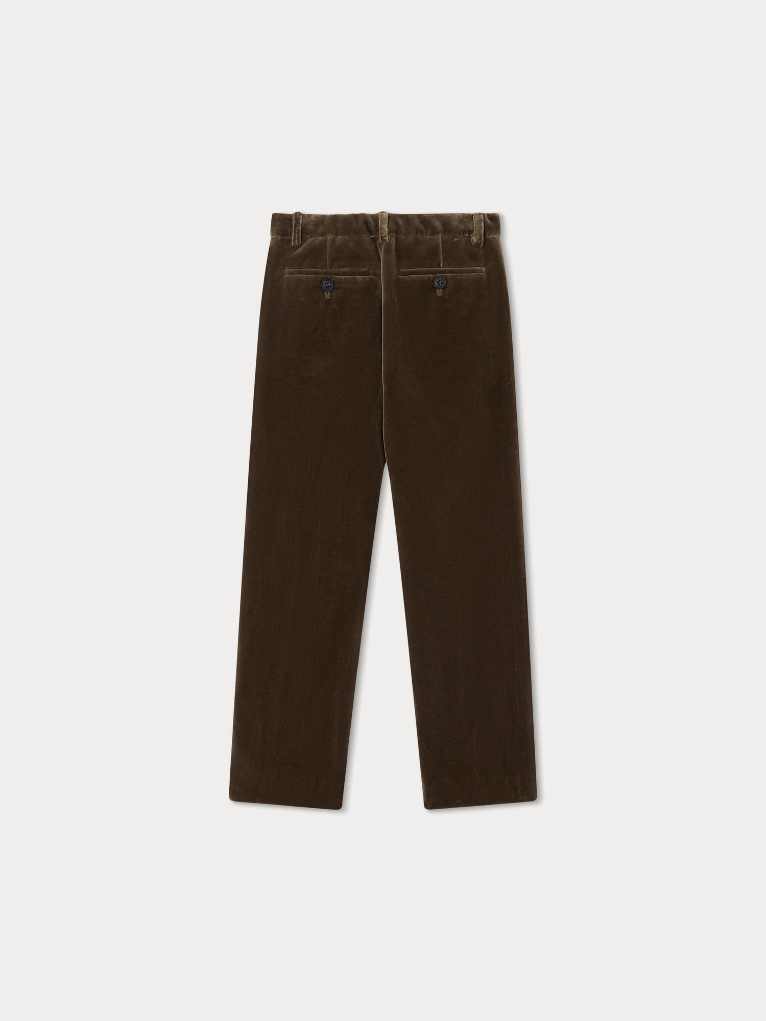 Boys Taupe Velvet Trousers