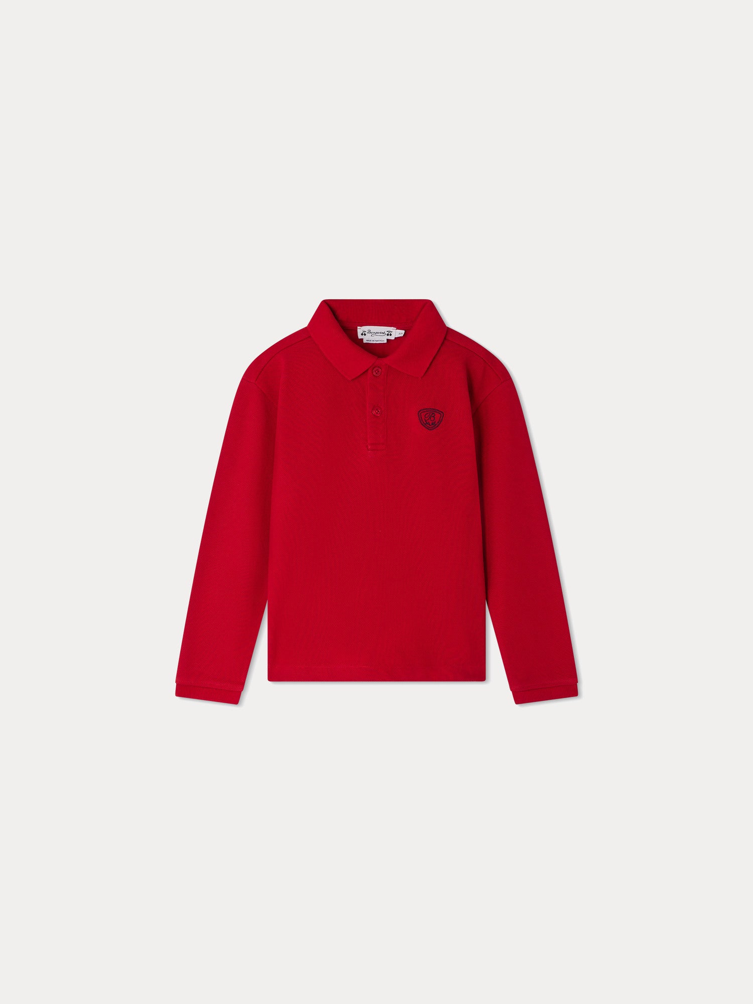 Boys Red Cotton Polo Shirt
