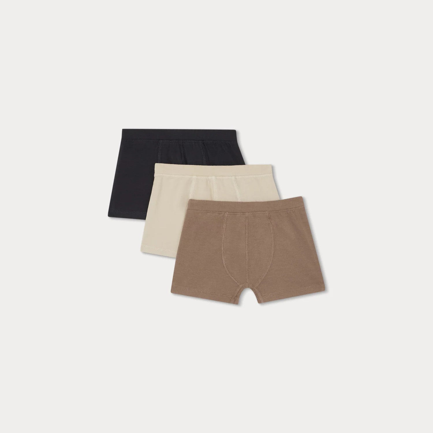 Boys Brown Cotton Underwear Set(3 Pack)