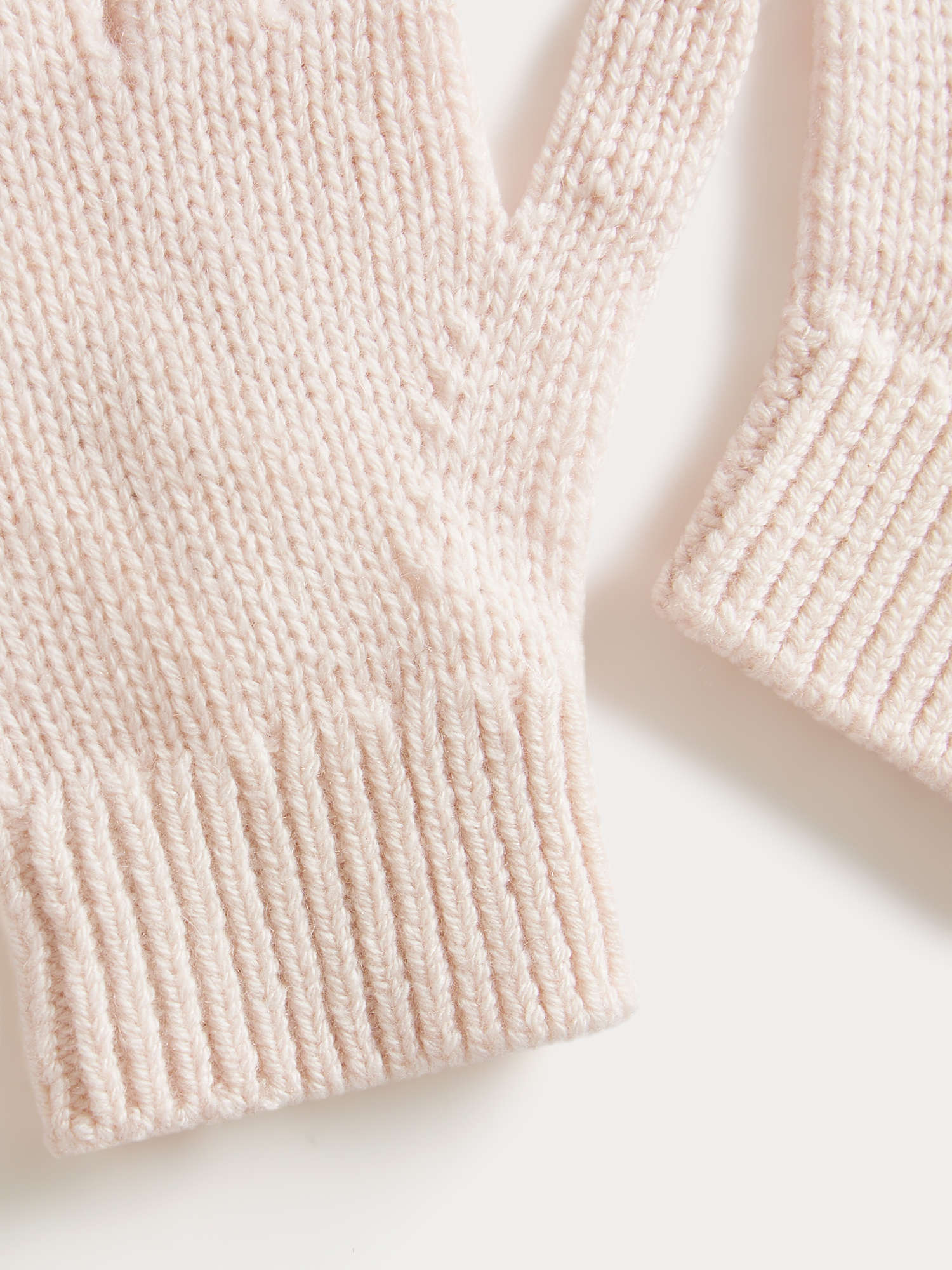 Girls Light Pink Cashmere Gloves