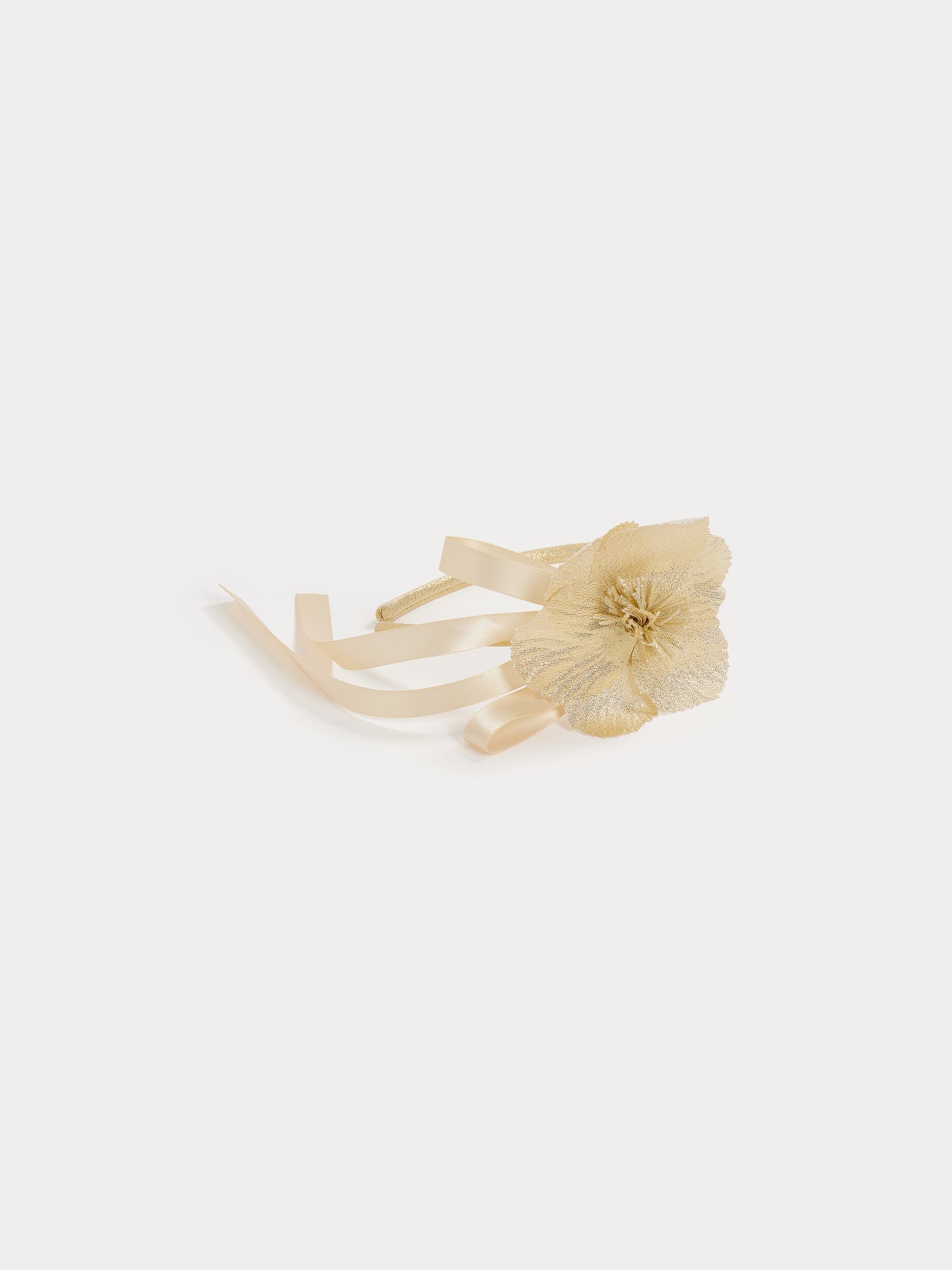 Girls Champagne Flower Headband