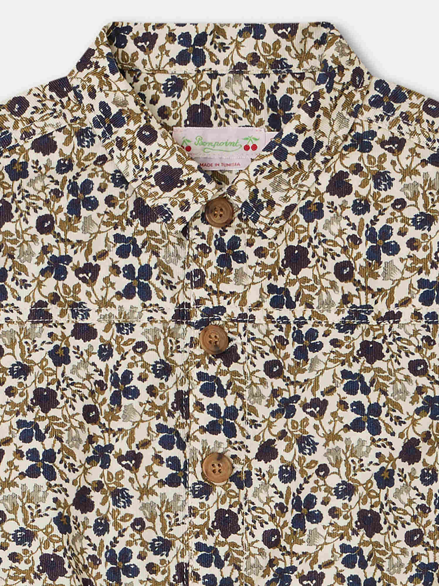 Girls Beige Floral Jumpsuit