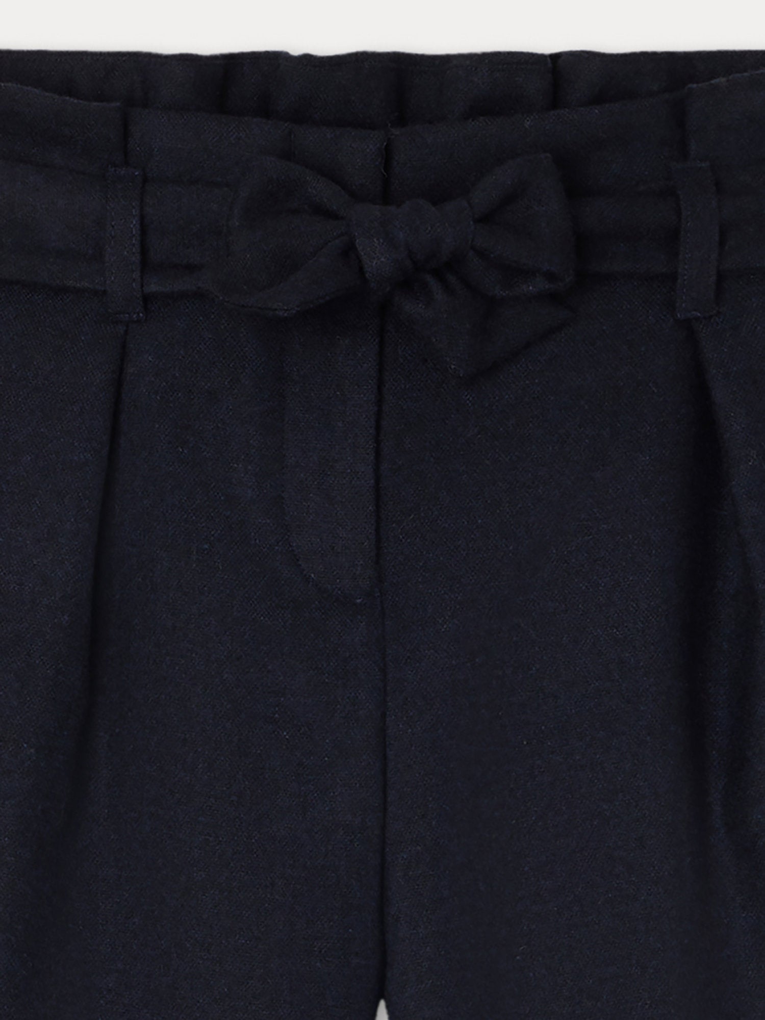 Girls Navy Wool Trousers