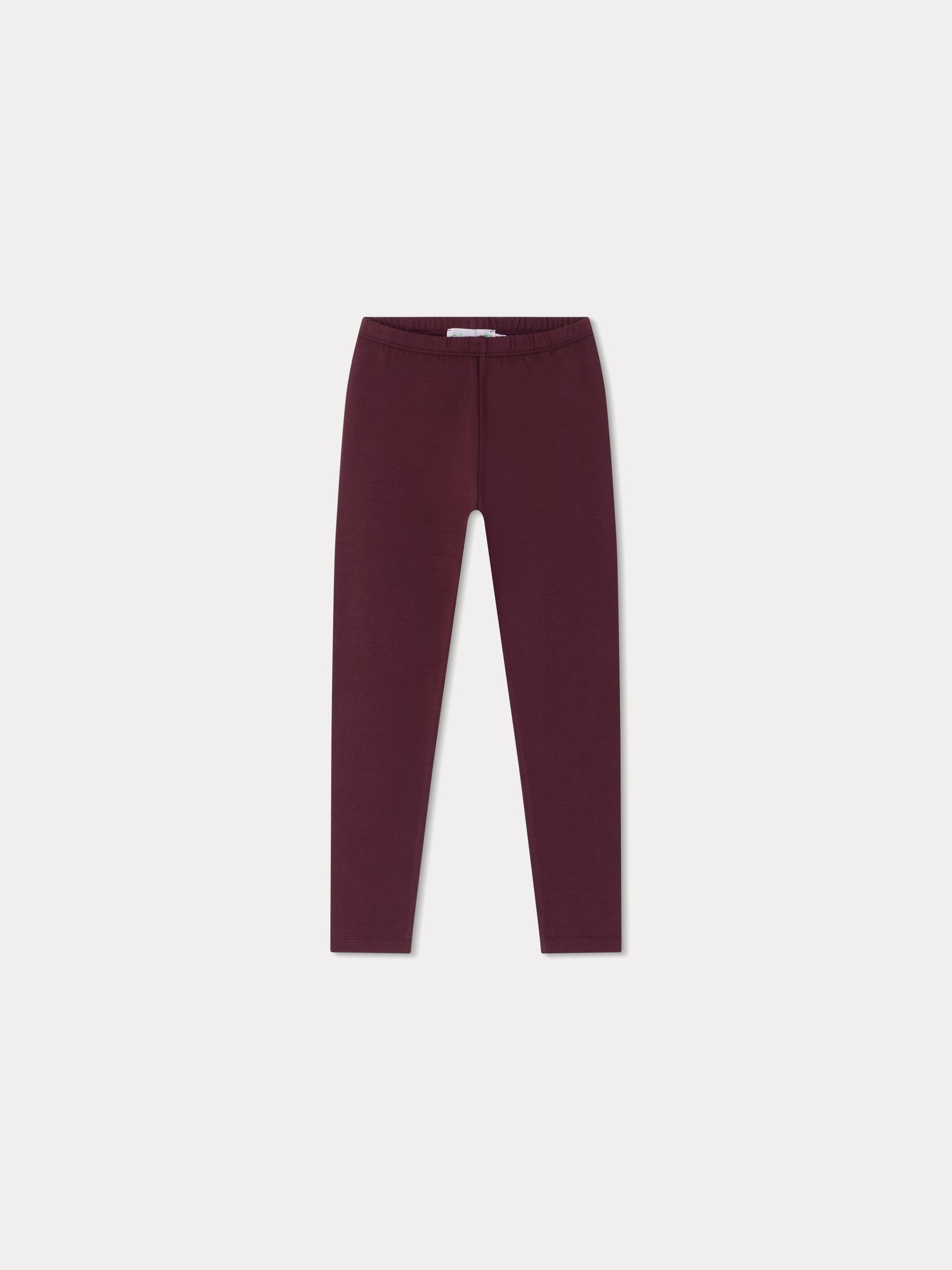 Girls Wine Red Cotton Leggings