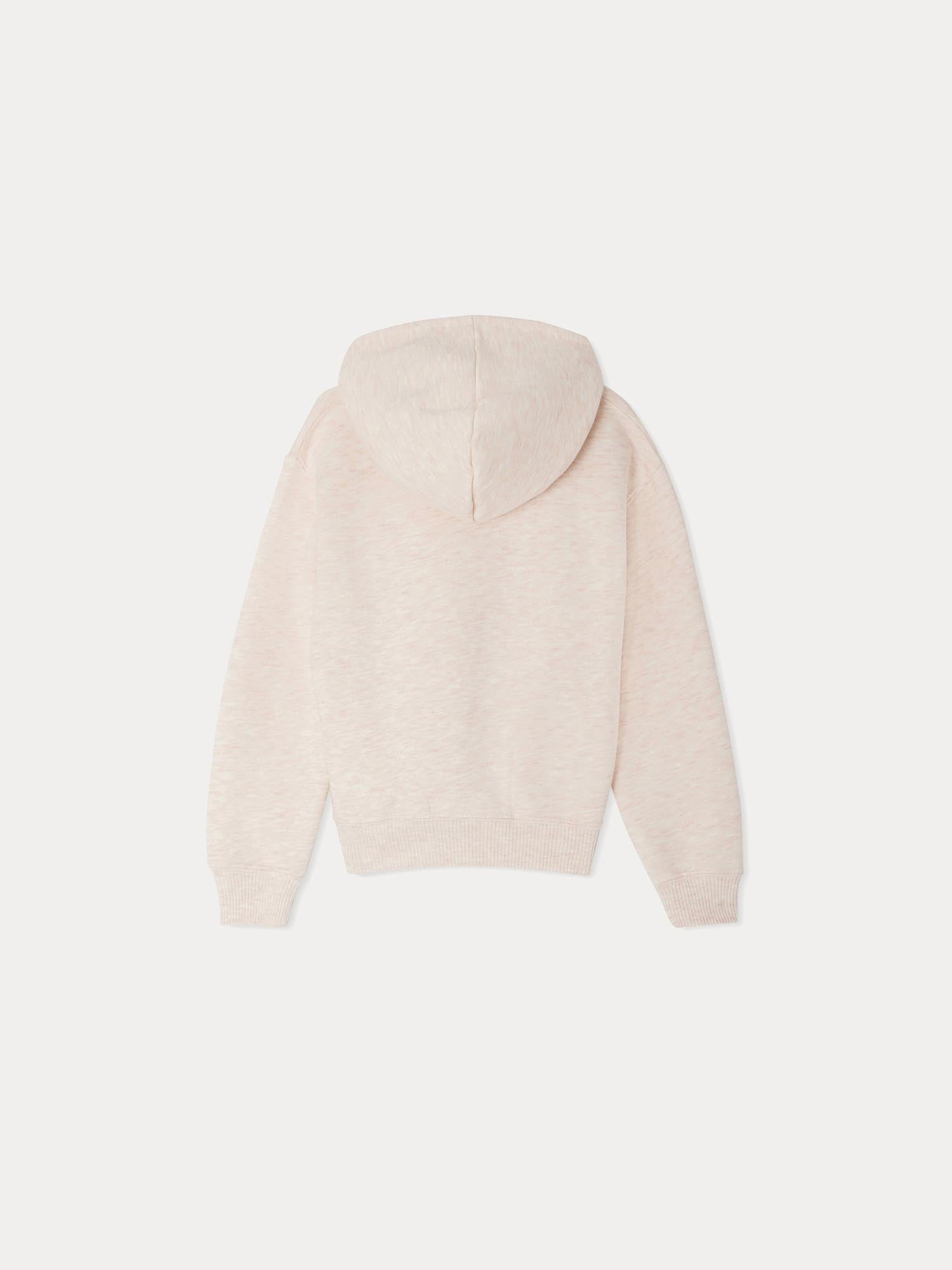 Girls Light Pink Hooded Sweatshirt