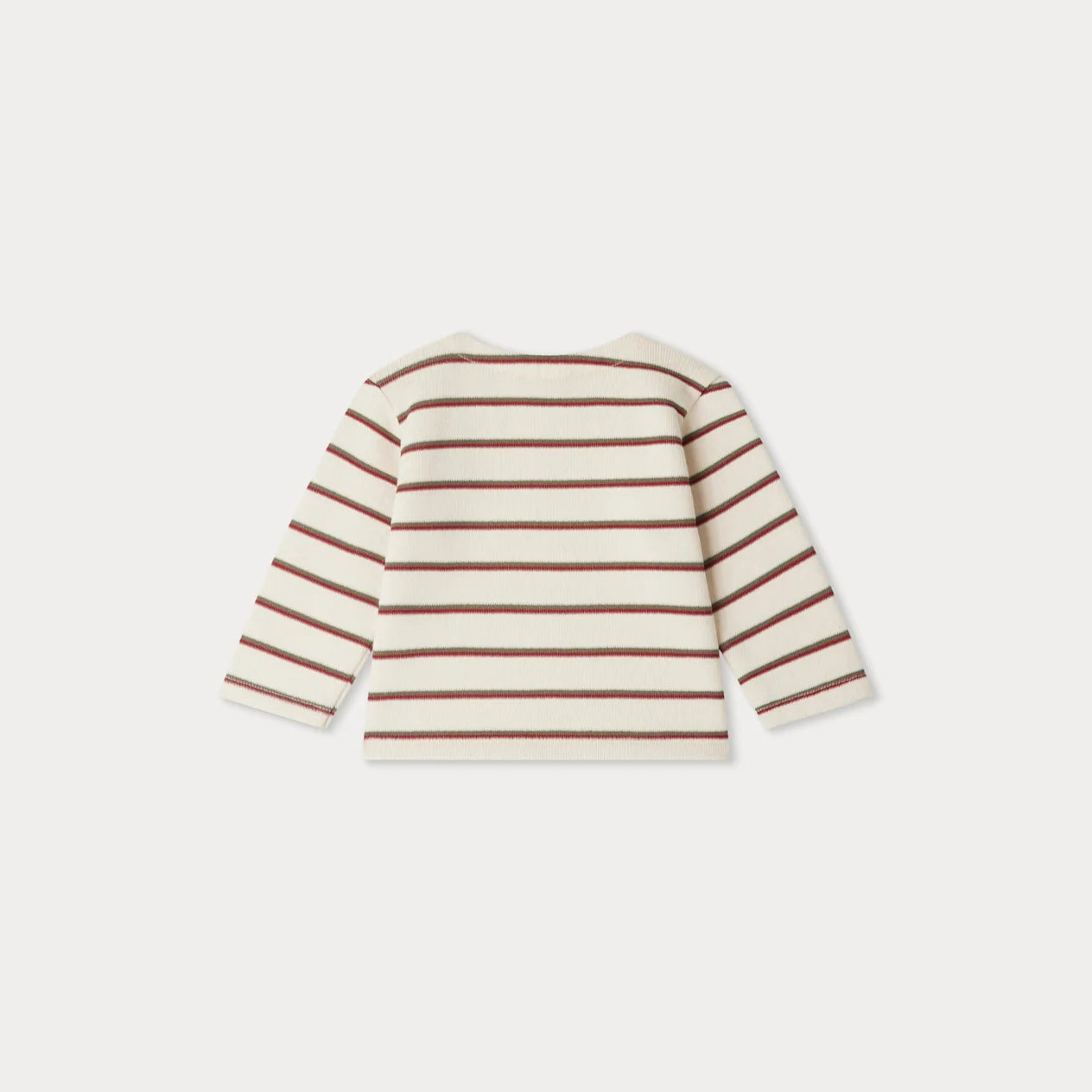 Baby Boys & Girls White Stripes Cotton T-Shirt