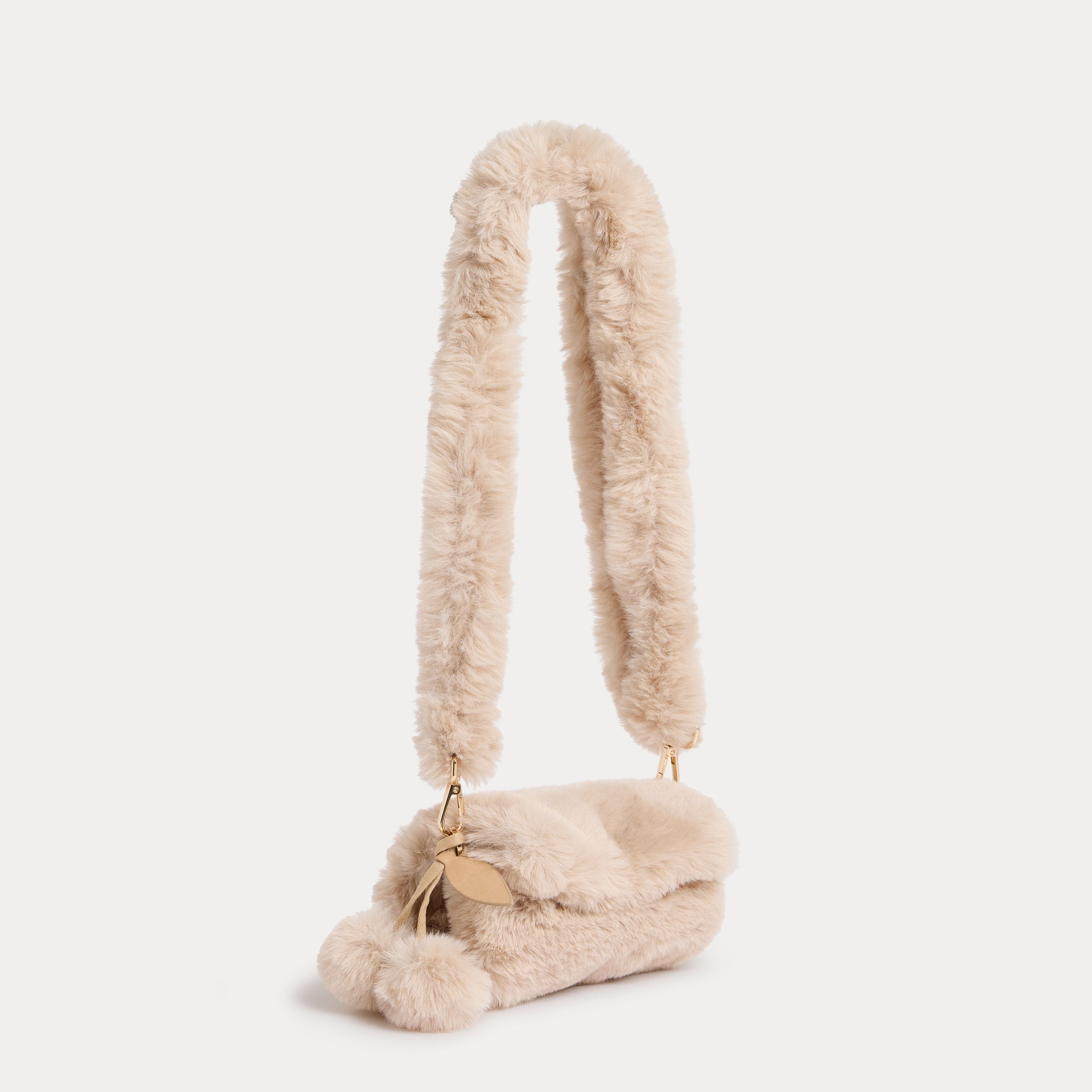 Girls Beige Faux Fur Hand Warmer(16 x 12 cm)