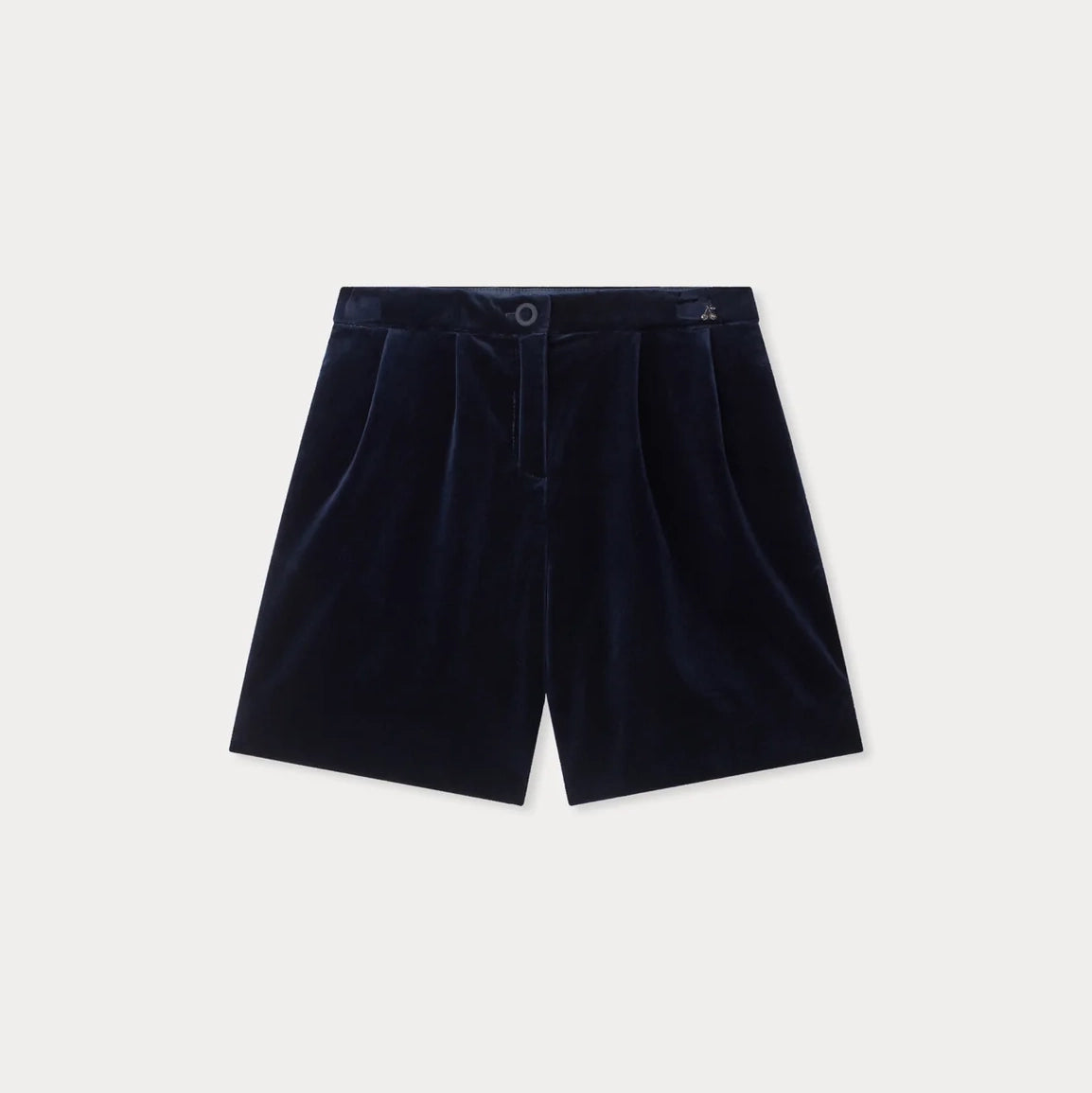 Girls Dark Blue Cotton Shorts