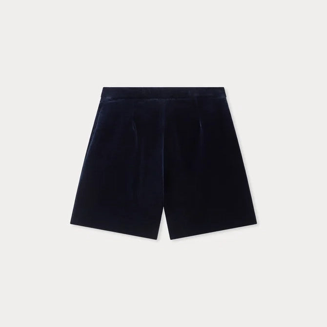 Girls Dark Blue Cotton Shorts