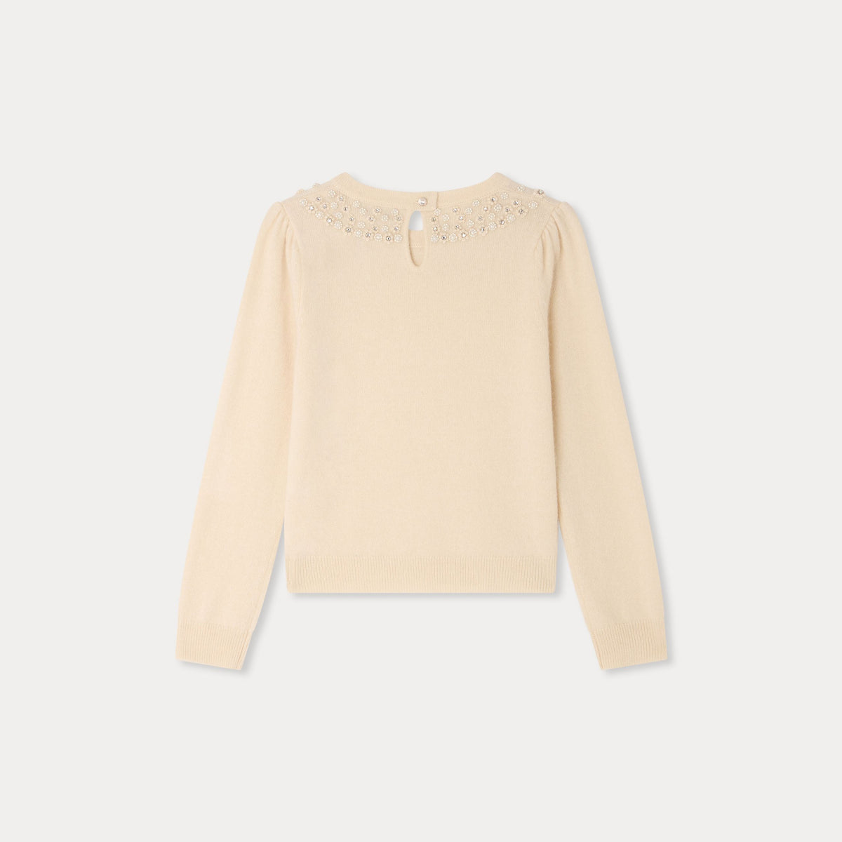 Girls White Cashmere Sweater