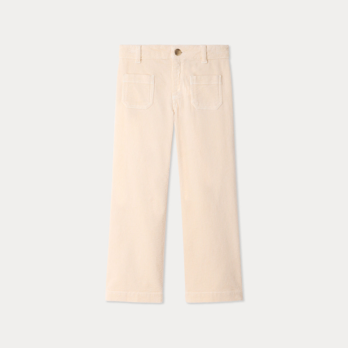 Pantalon en velours côtelé ivoire pour filles