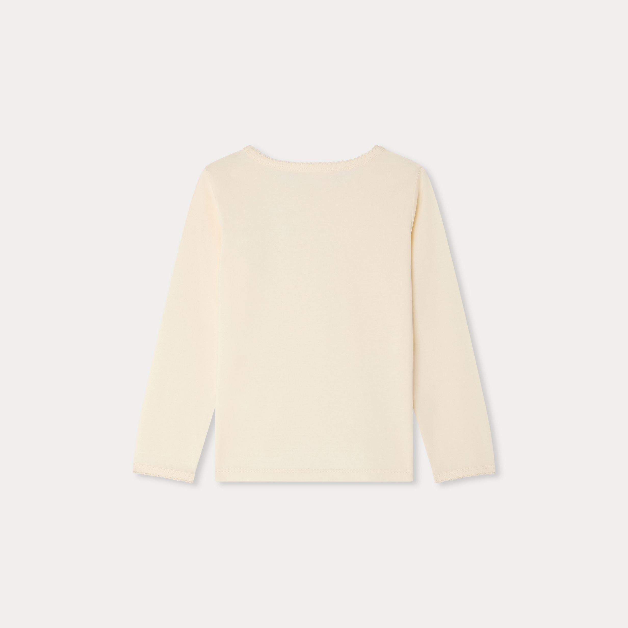 T-shirt blanc en coton pour filles