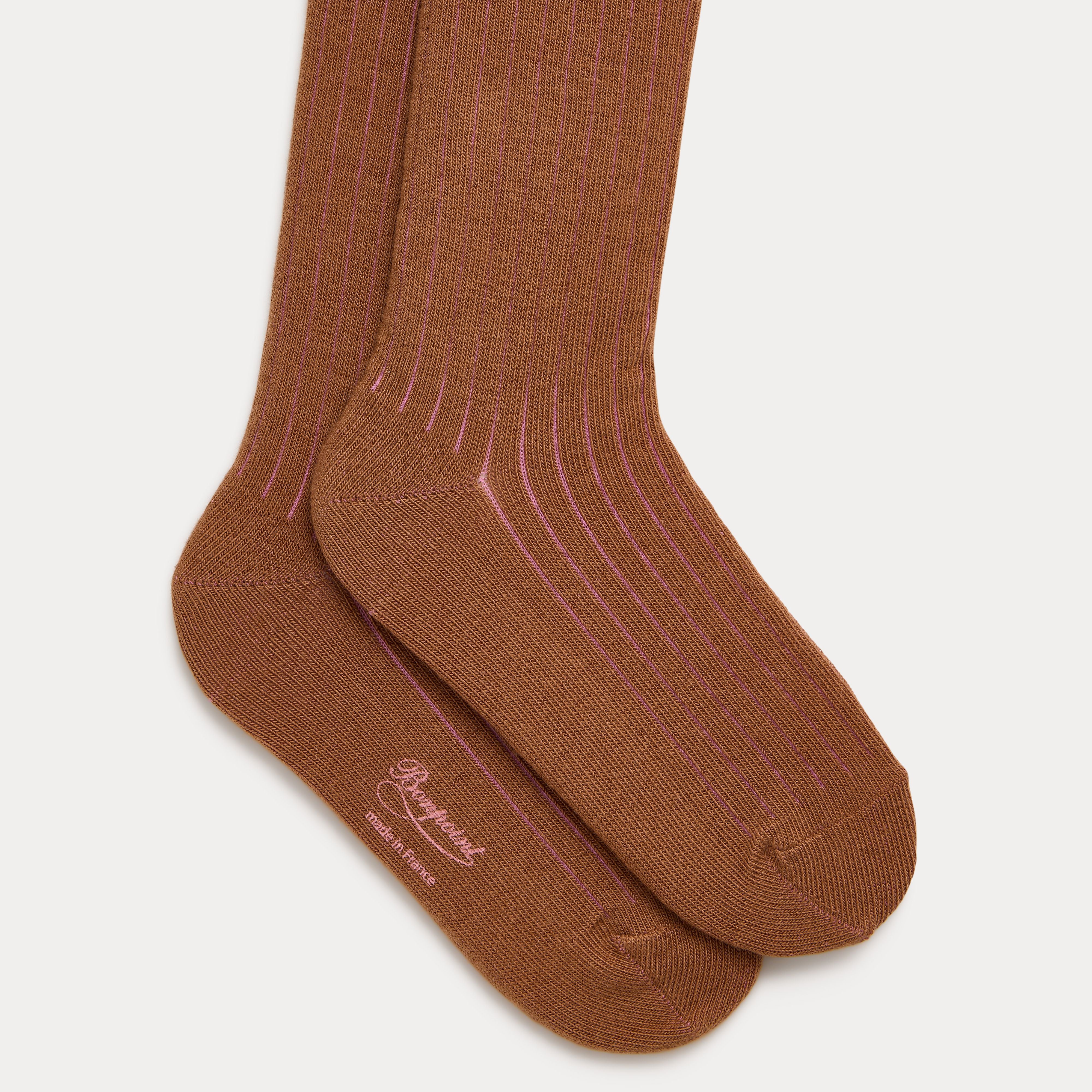 Girls Caramel Cotton Socks