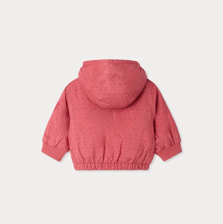 Baby Girls Pink Cherry Printed Jacket