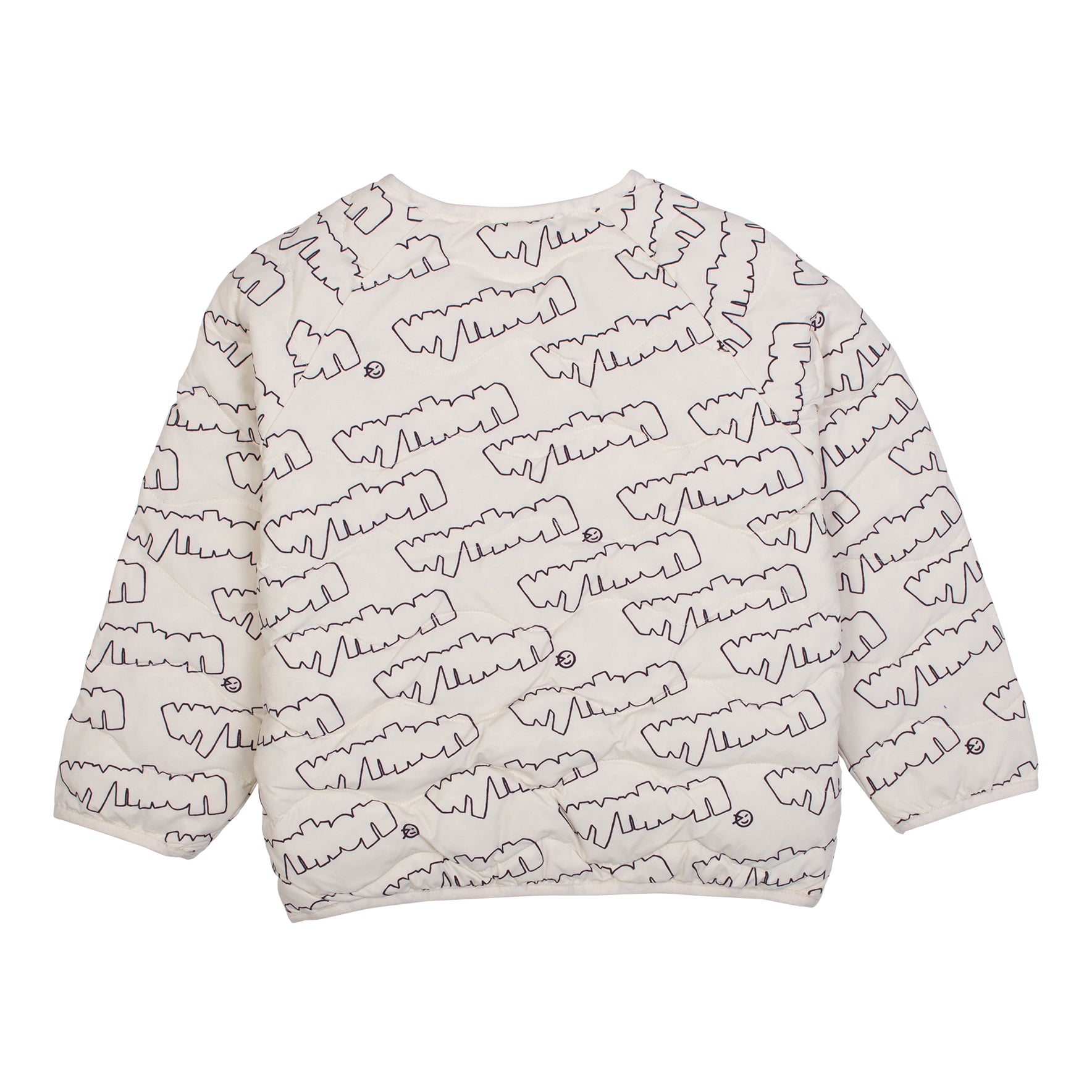 Boys & Girls White Printed Padded Down Jacket