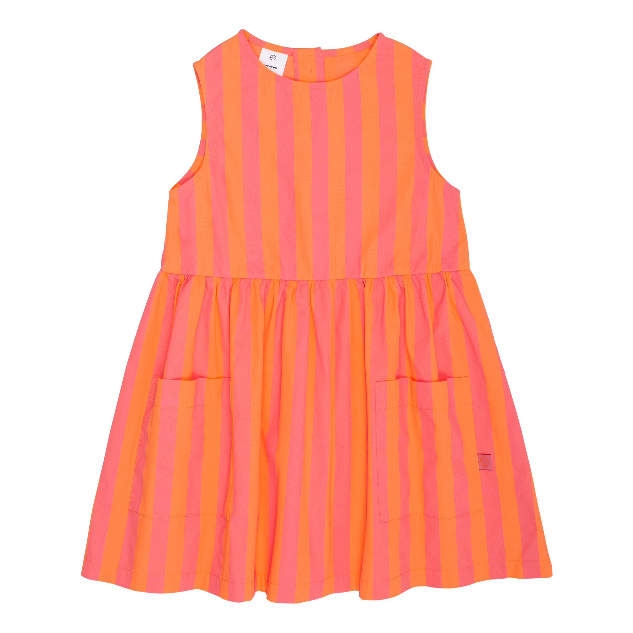 Girls Pink Stripes Cotton Dress