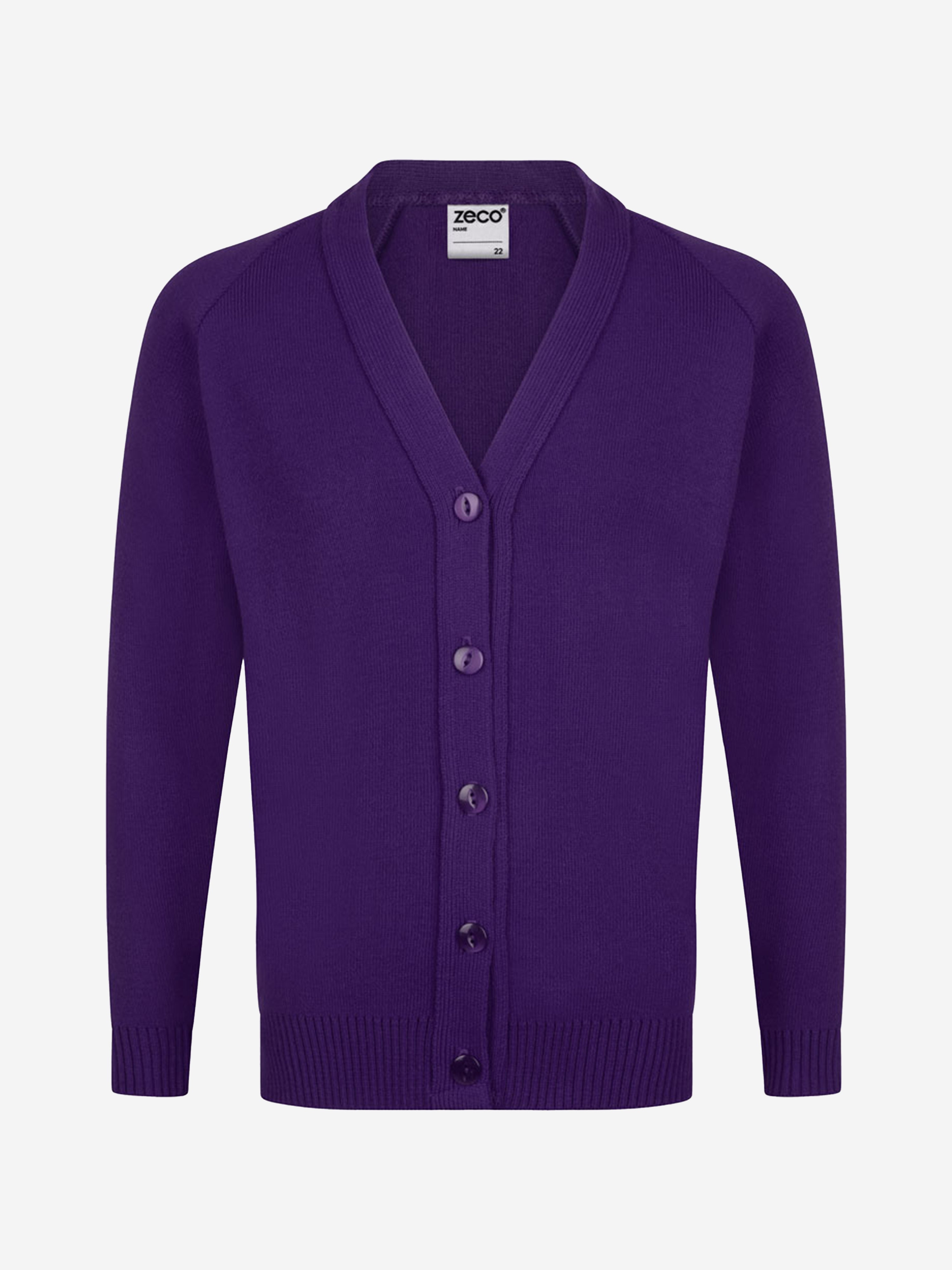 Zeco Kids School Knitted Cardigan in Purple