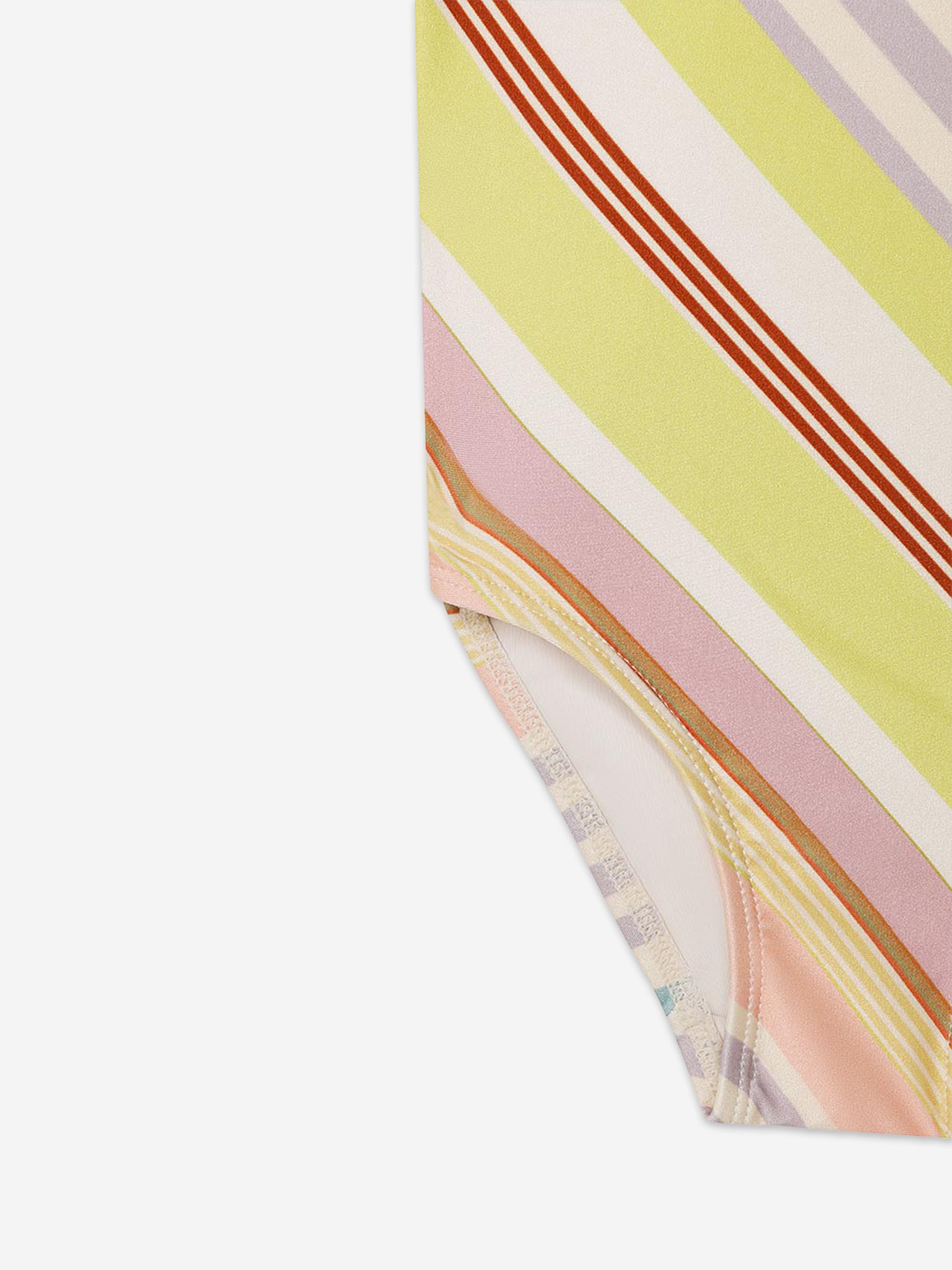 Girls Halliday Bow Shoulder Swimsuit in Multicolour