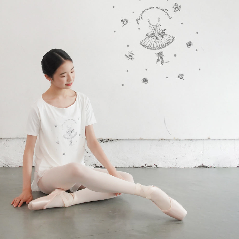 Women Ivory"abby-w25/ivory"Ballet T-Shirt