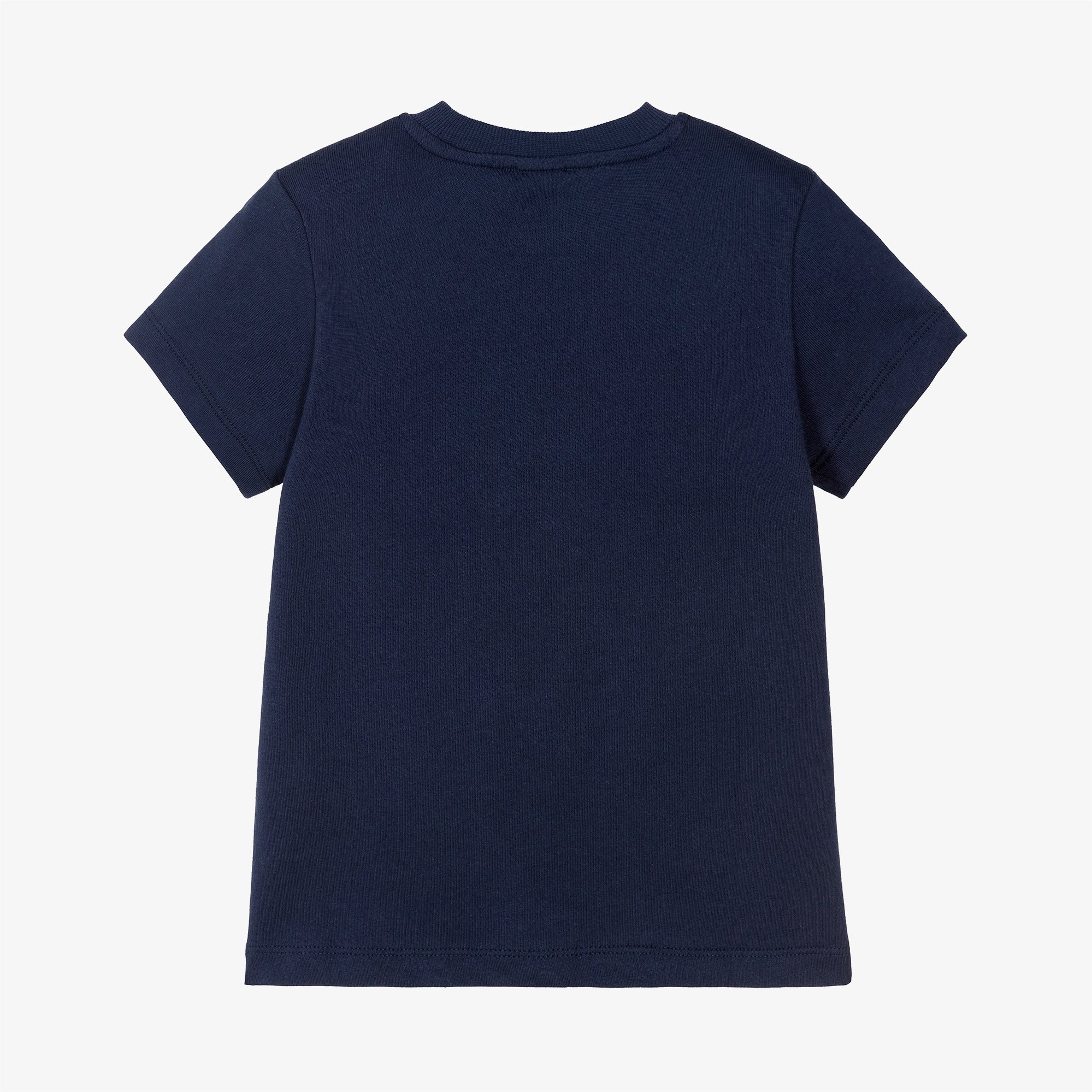 Boys & Girls Navy Printed Cotton T-Shirt