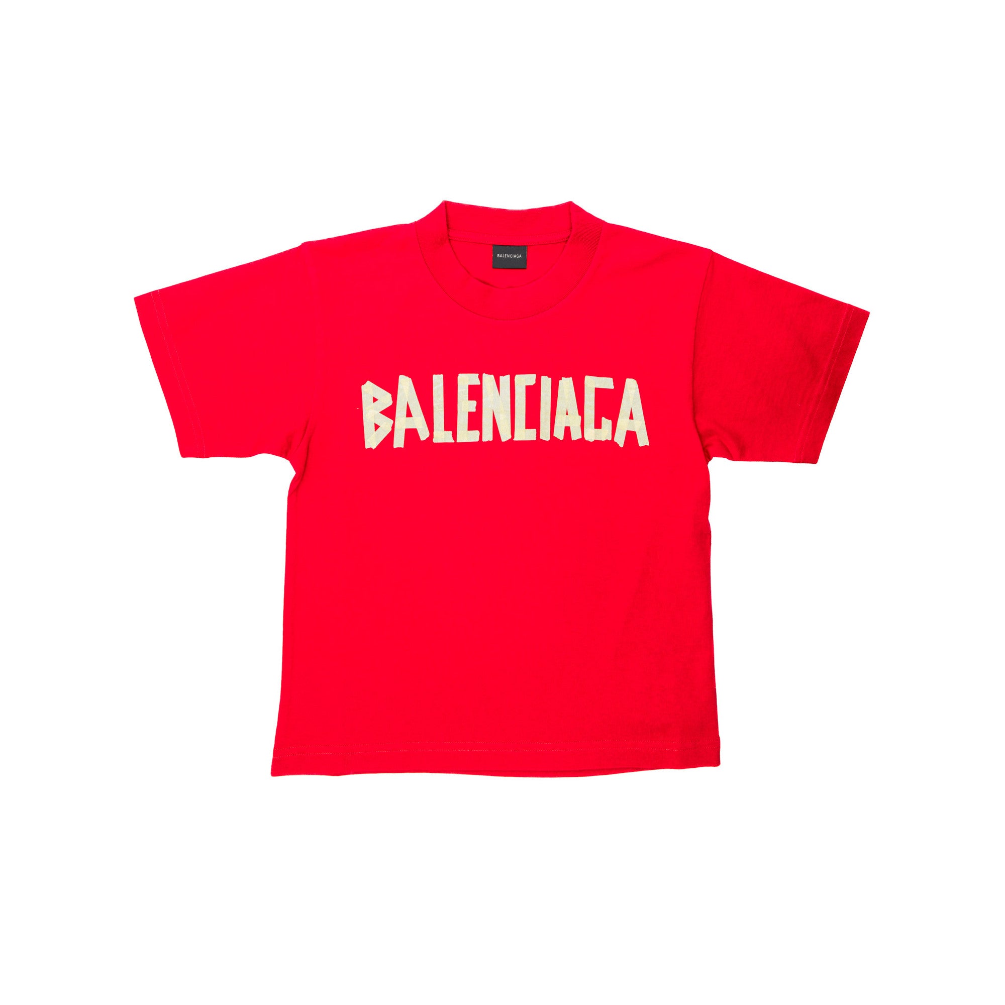 Boys & Girls Red Logo Cotton T-Shirt