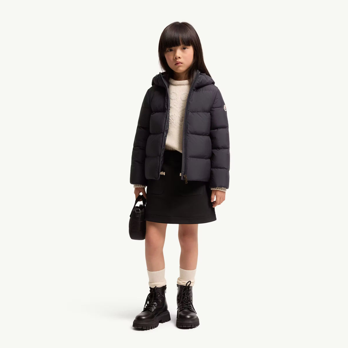 Girls Navy "BEULAH" Padded Down Jacket