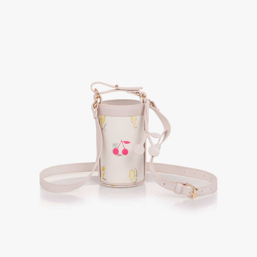 Girls Ivory Printed Bucket Bag