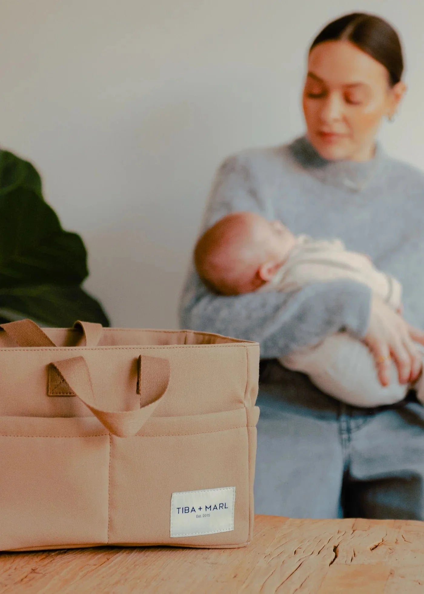 Tiba + Marl Baby The Caddy Borg Fleece in Beige (26cm)