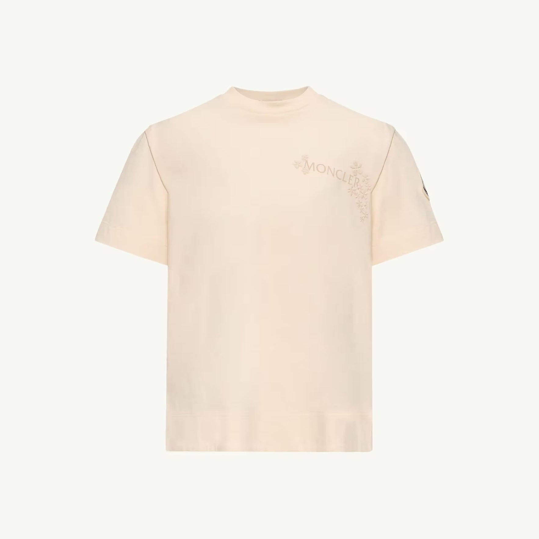 T-shirt en coton blanc brodé pour fille