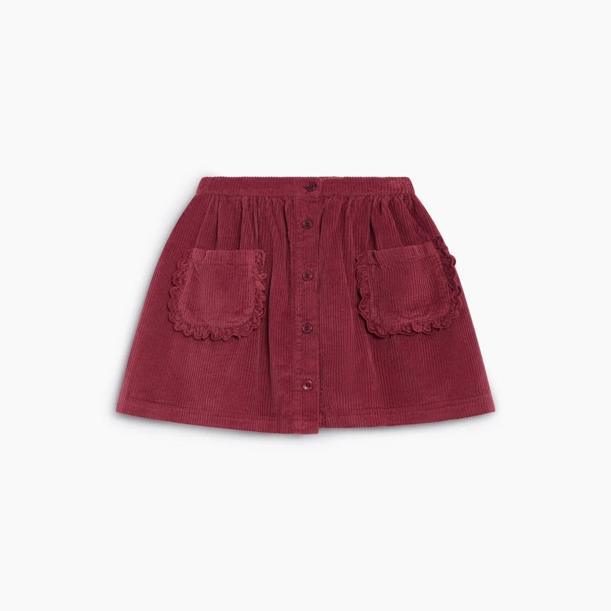 Girls Red Corduroy Skirt
