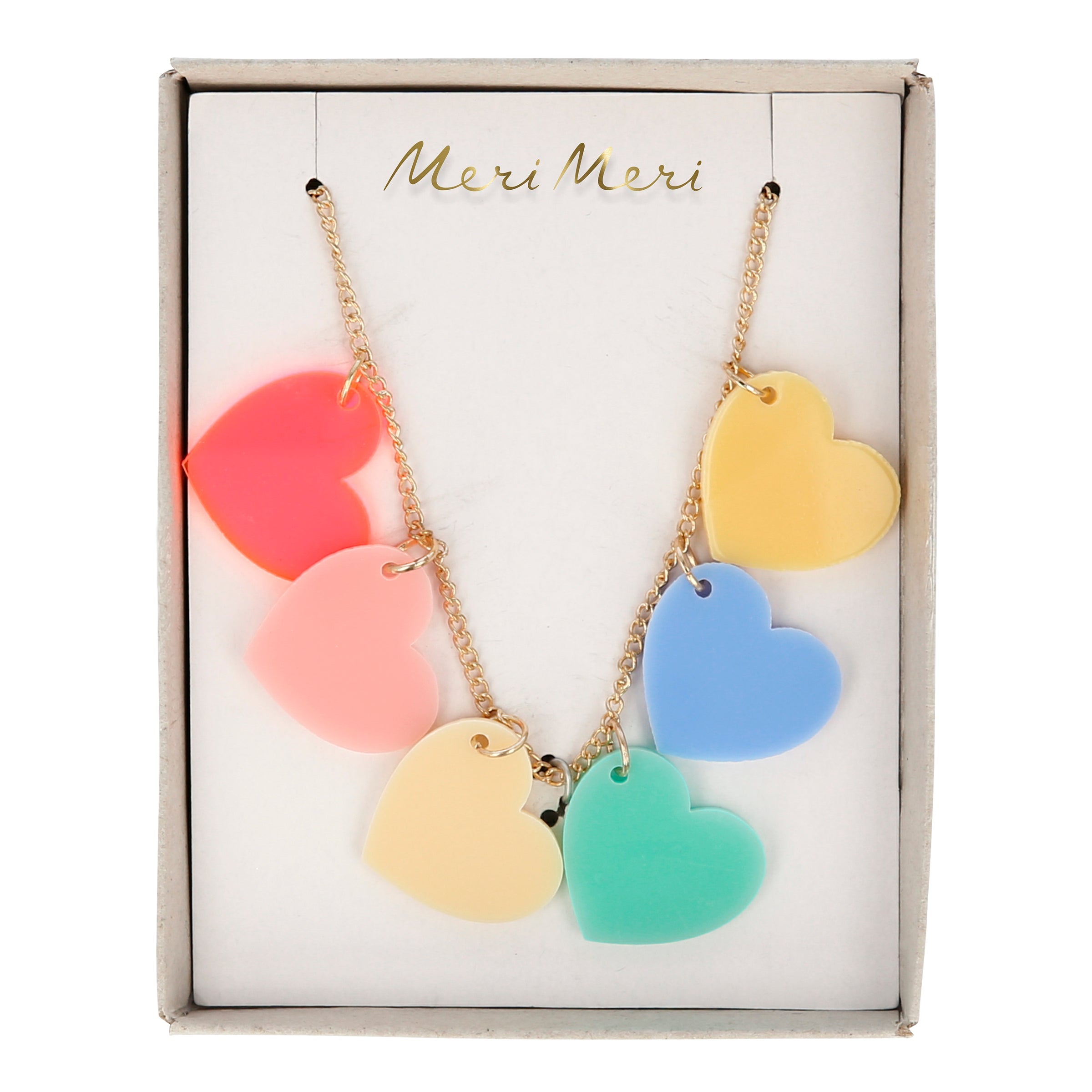 Rainbow heart necklace